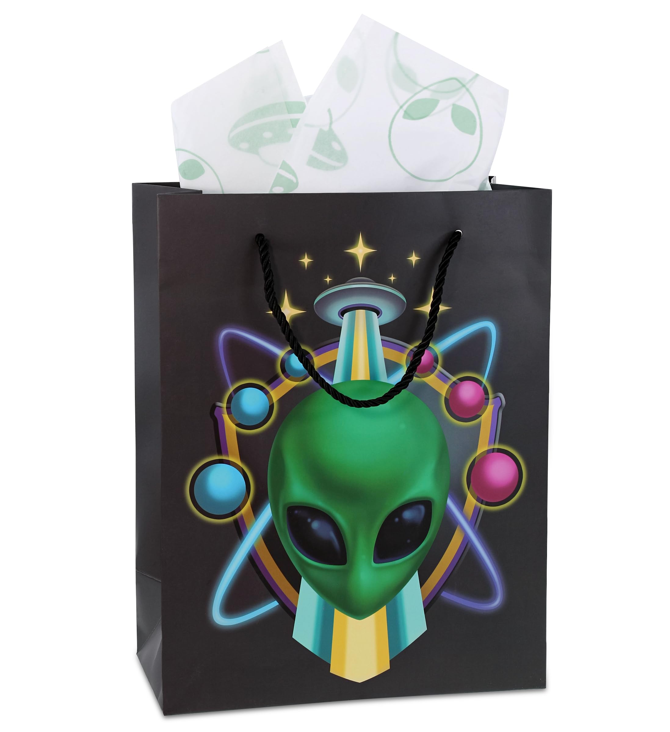 Amazon.com: DolliBu Alien Large Gift Bag with Tissue Paper - Cute