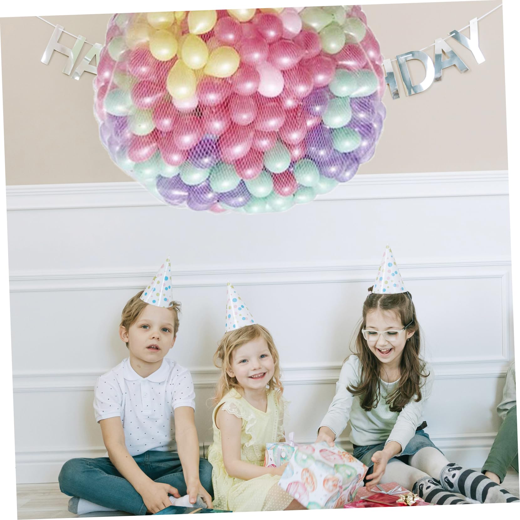 Kunststoff Ballonfangnetz 500 Weiß Stück für Ballonfreigabe