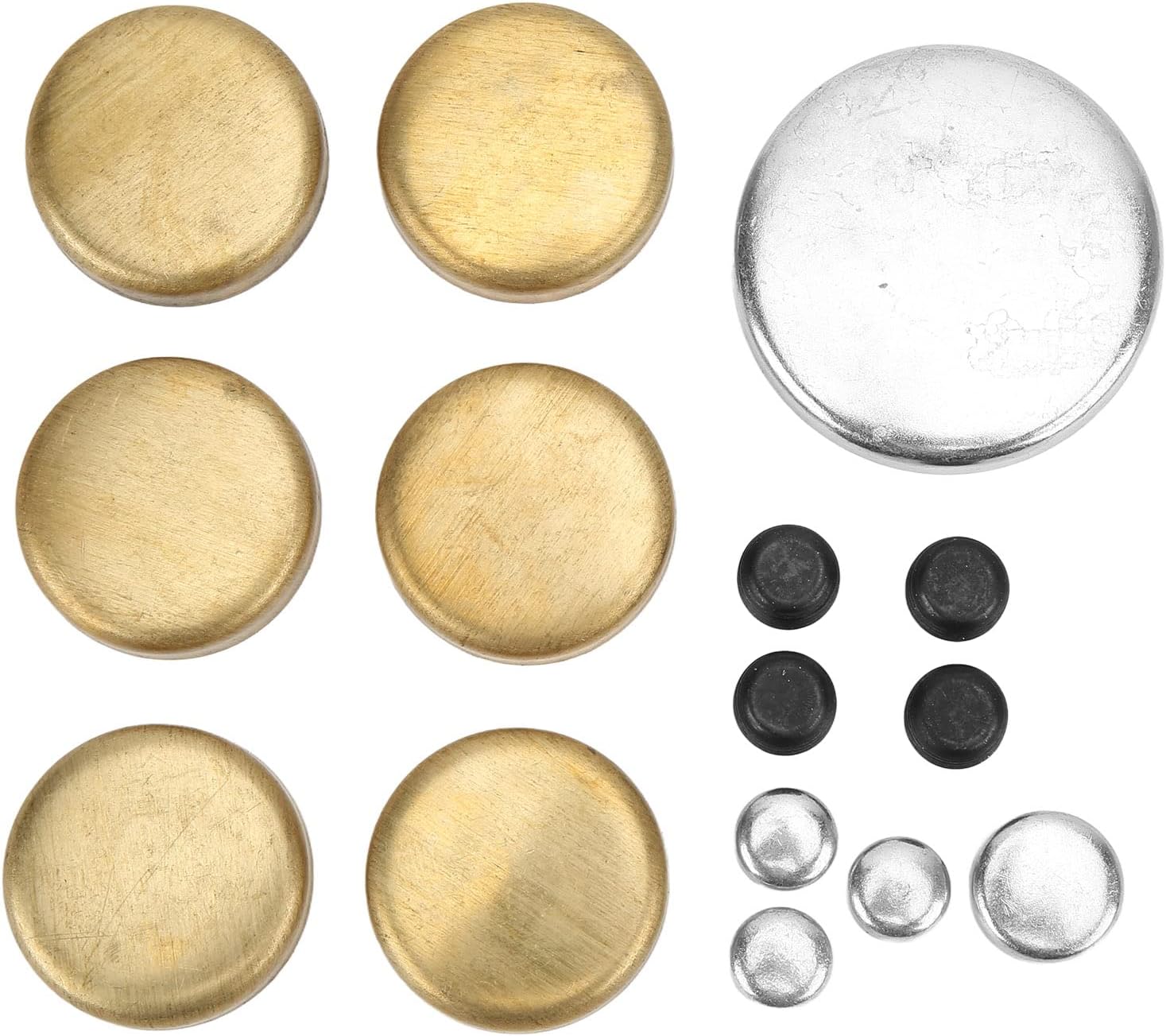 Freeze Plugs for Engine, Brass Engine Plugs, MPE 108BR Expansion Plugs Replacement for Small Block Windsor Engine 255ci 260ci 289ci 302ci 351ci 1962-2001