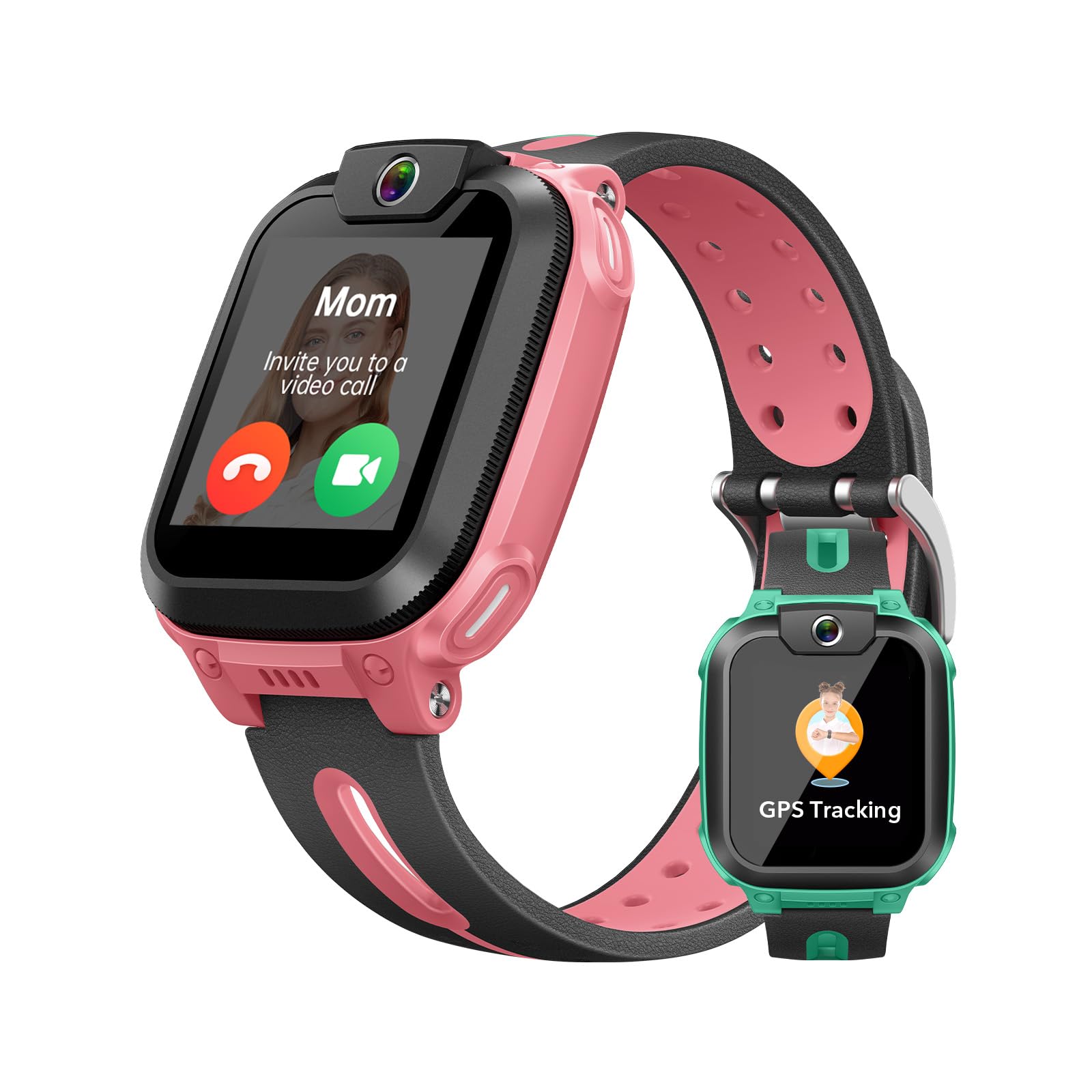imoo Z1 Smartwatch Bambina Ragazza, Orologio Intelligente per Ragazze con Videochiamate & Chiamate Lunga Autonomia, Orologio Bambino Localizzatore GPS, Resistente all'Acqua IPX8 (Z1, Rosa)