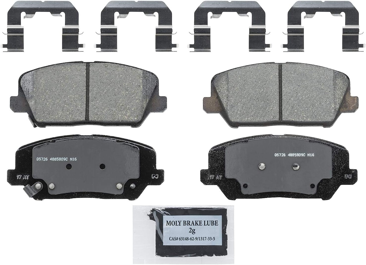 Wagner QS ZD1735 Disc Brake Pad Set, Chamfered Edges for Smooth, Quiet Stops, Fits 2014–2015 Kia Forte5, 2014–2016 Kia Forte Koup