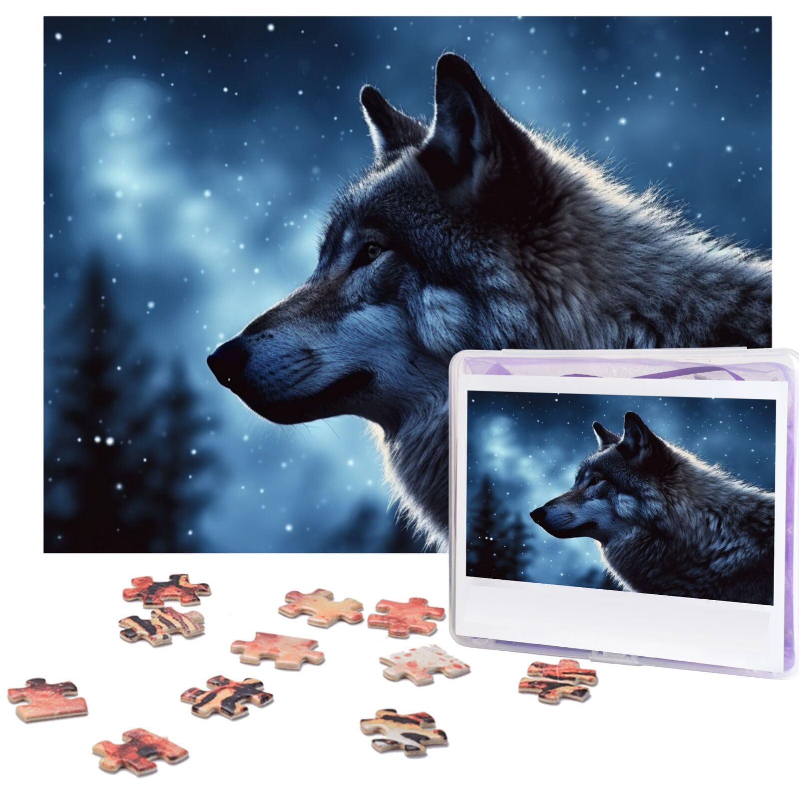 Amazon.com: Jigsaw Puzzles 500 Pieces Lonely Wolf Puzzles