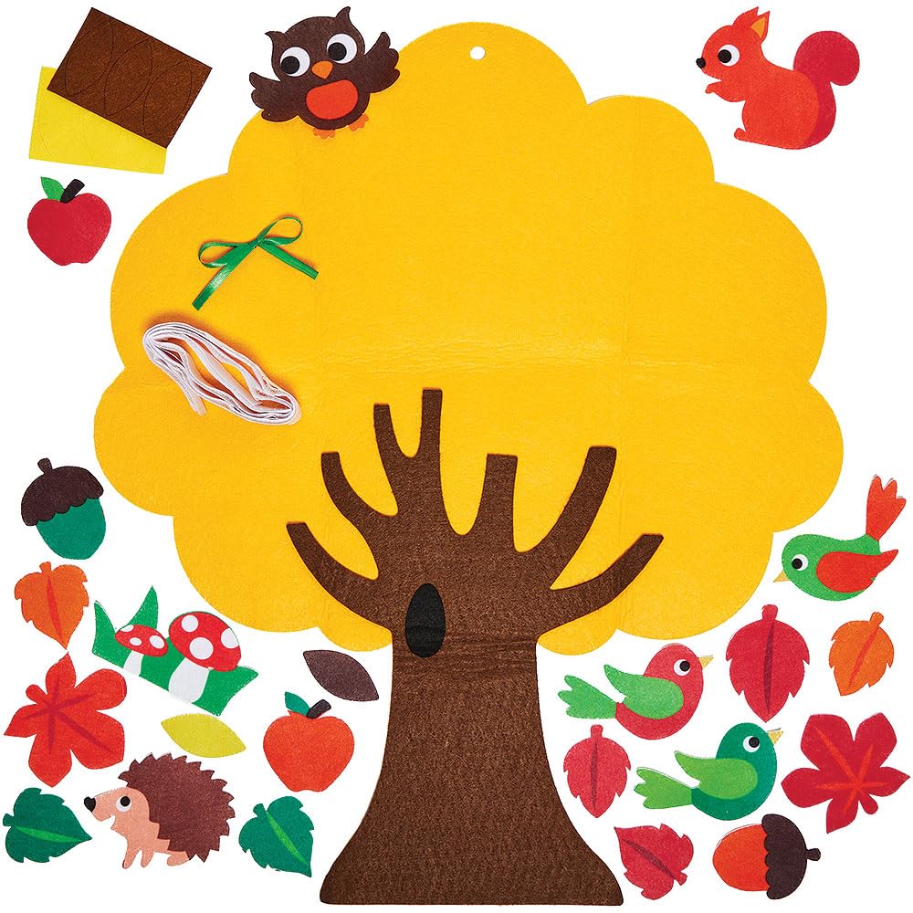 Kit Créatif Feuilles D’Automne Pour Enfants – 8 Modèles à Assembler Sans Colle, Décorations Saisonnières