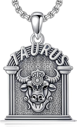 Zodiac Necklace 925 Sterling Silver Constellation Celestial Pendant Zodiac Sign Jewelry Gift for Women Men