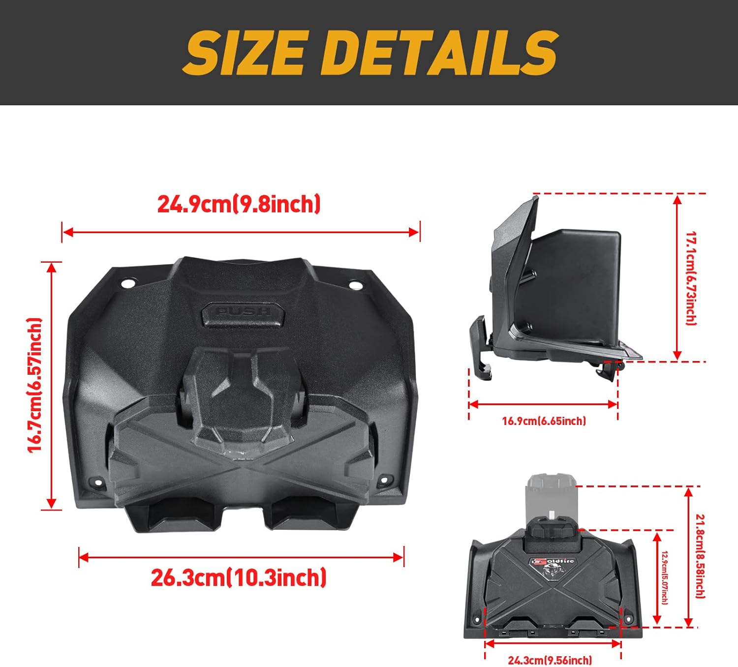 Phone Holder for Polaris RZR XP, Tablet Mount GPS Electric Device Mount Storage Box Compatible with Polaris RZR XP 1000 XP4 Turbo 2019-2023 Accessories