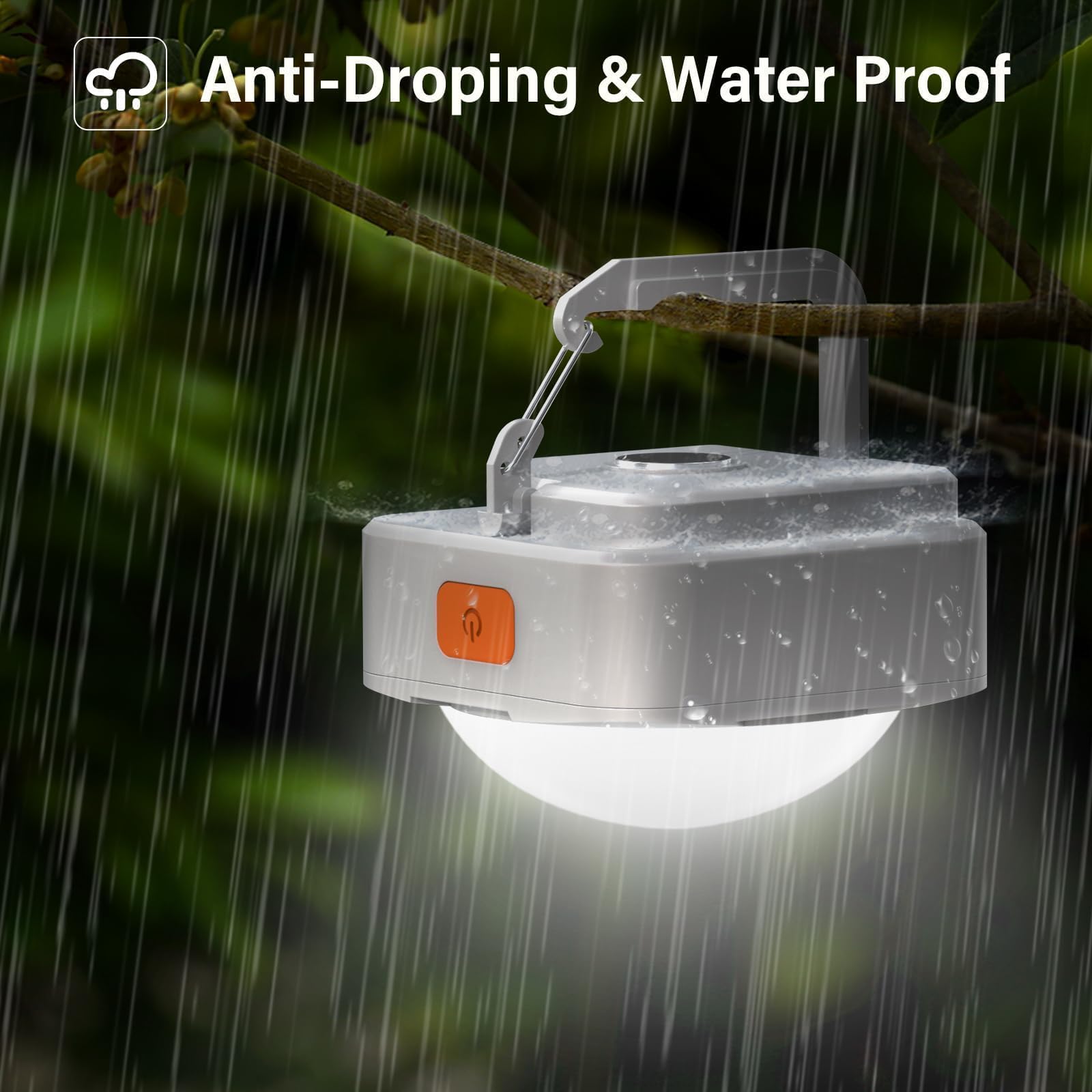 FLY2SKY de 6 luces recargables para tienda de campaña, mini linterna LED portátil, equipo de supervivencia, accesorios de camping para senderismo, mochileros, pesca, huracán, corte de emergencia