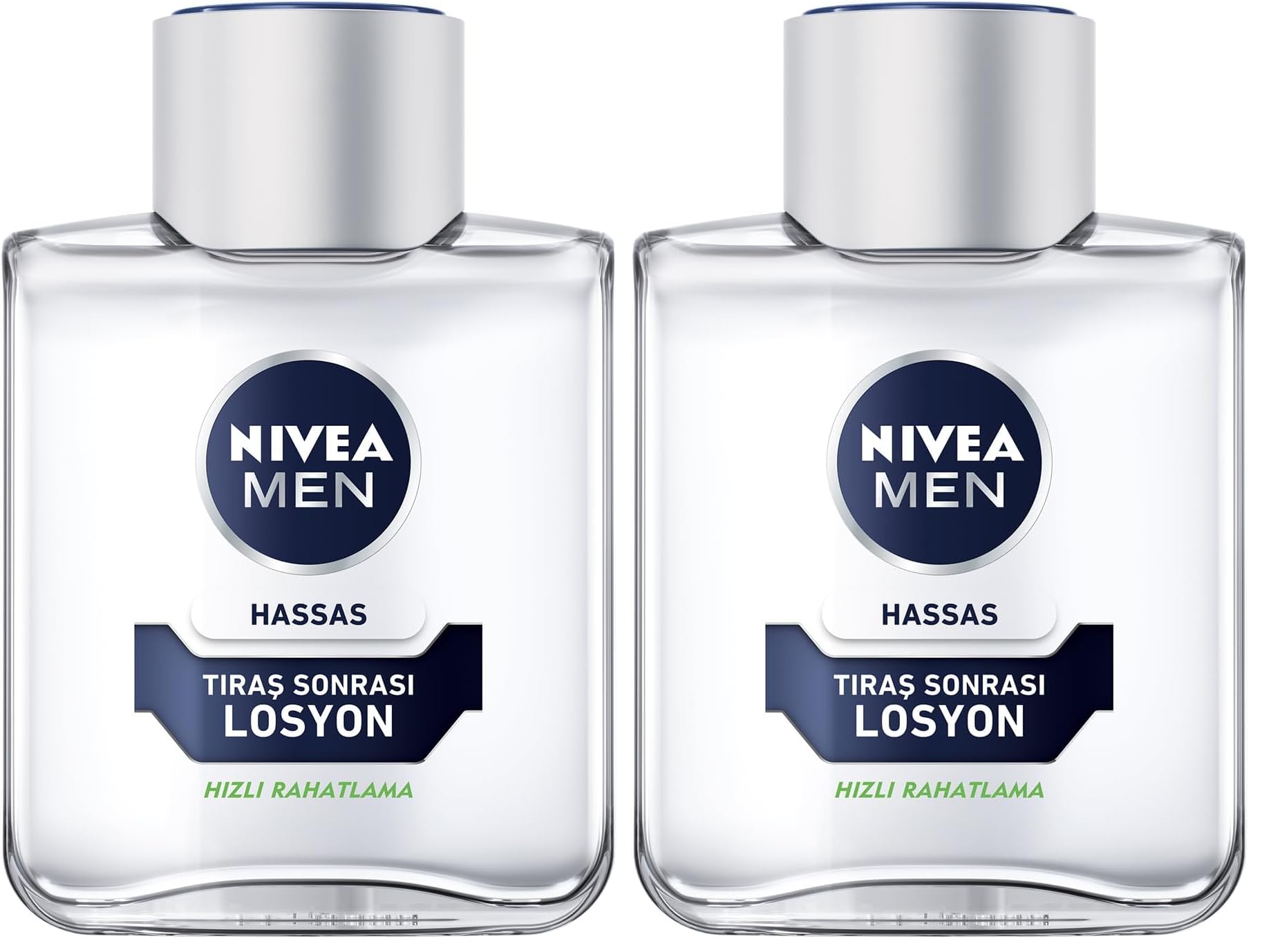 NIVEA MEN Erkek Hassas Tıraş Sonrası Losyon 100 ml,Nemlendirici, Hassas Ciltlere Özel,Alkolsüz Formül, Hızlı Emilir (2 paketi)