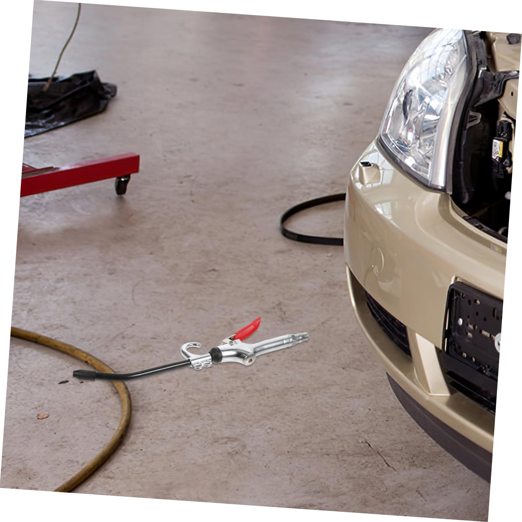 5pezzi Compressore Aria Professionale Con Ugello Lungo Accessorio Per Rimozione Polvere e Pulizia Interni Auto Design Ergonomico e Alta Pressione Per Efficienza Ottimale