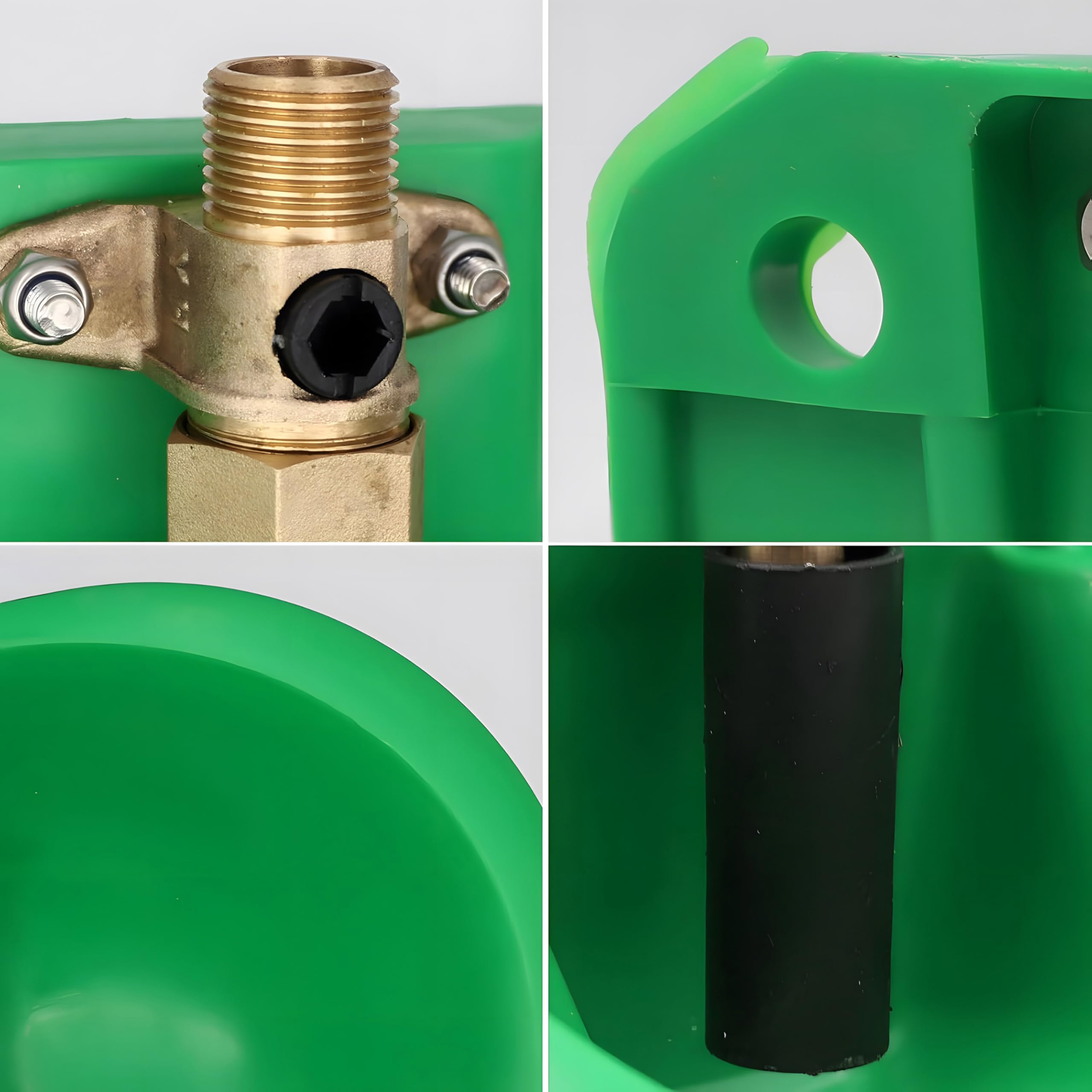 2er-Set automatische Schaftränken, Ziegentränken, wartungsarme Viehtränken für Weide und Stall mit Messingventil, Kunststoff-Wassertrog, Viehbeckenbecher, geeignet