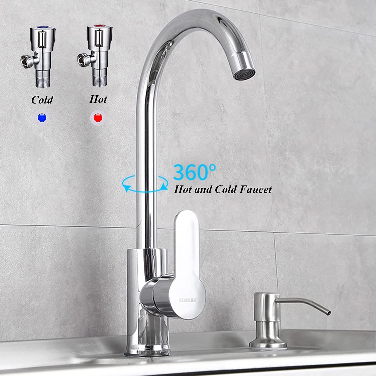 Lavello Cucina Commerciale TAITUTE Mobile Lavello Acciaio Inox Con Supporto 1 Vasca Inossidabile Con Rubinetto Acqua Calda E Fredda Per Garage Ristorante Lavanderia Interni Ed Esterni,71x45x75cm