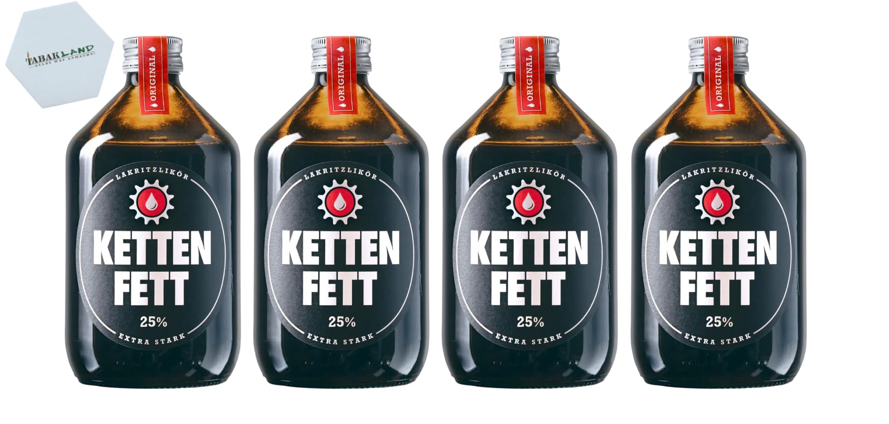 Kettenfett Lakritz Likör 0,5 L | 25% Vol | Multipack (4 x 0,5)