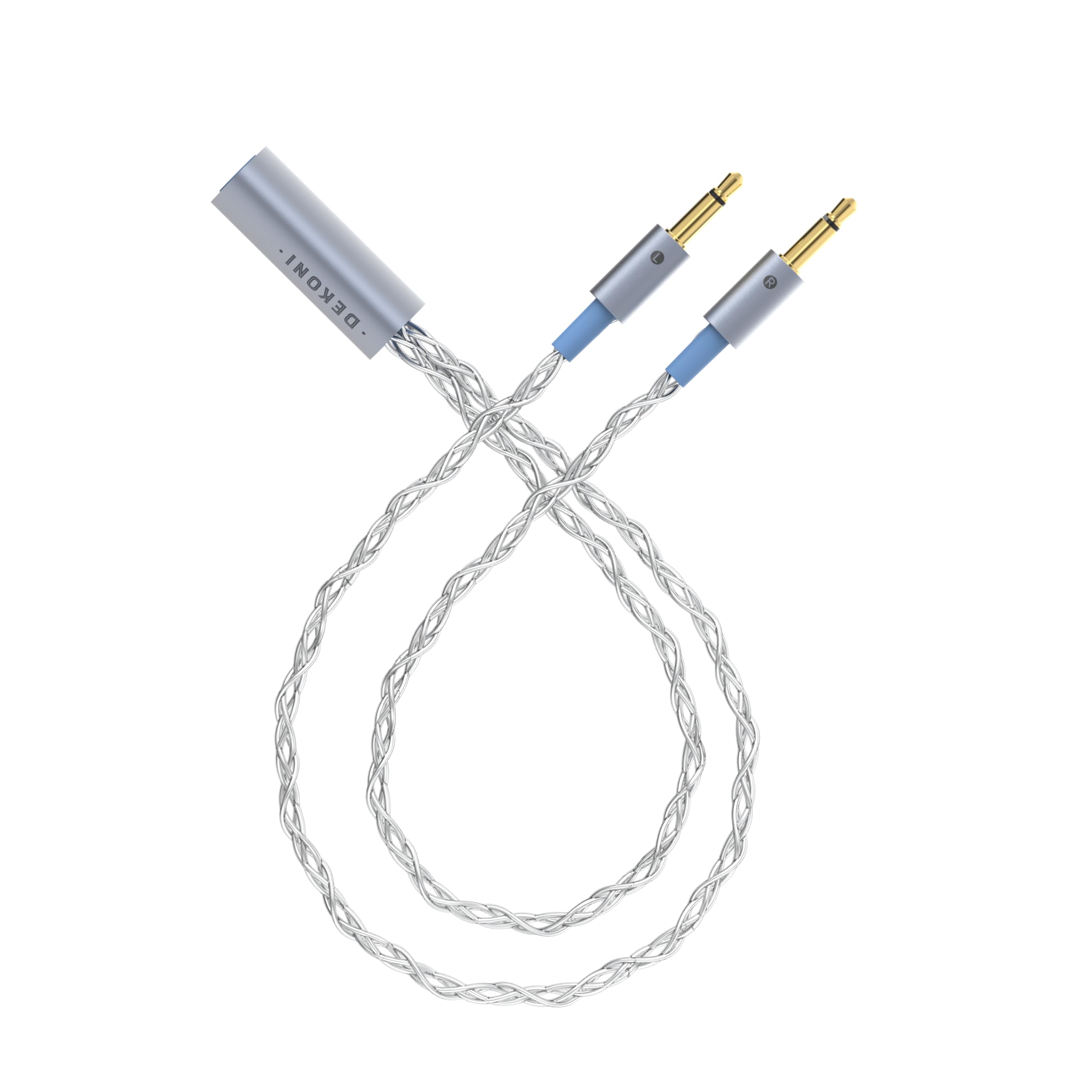 Dekoni Audio Ensemble - Cable modular para auriculares, compatible con auriculares Hifiman (trenzado plateado, 64 pulgadas)