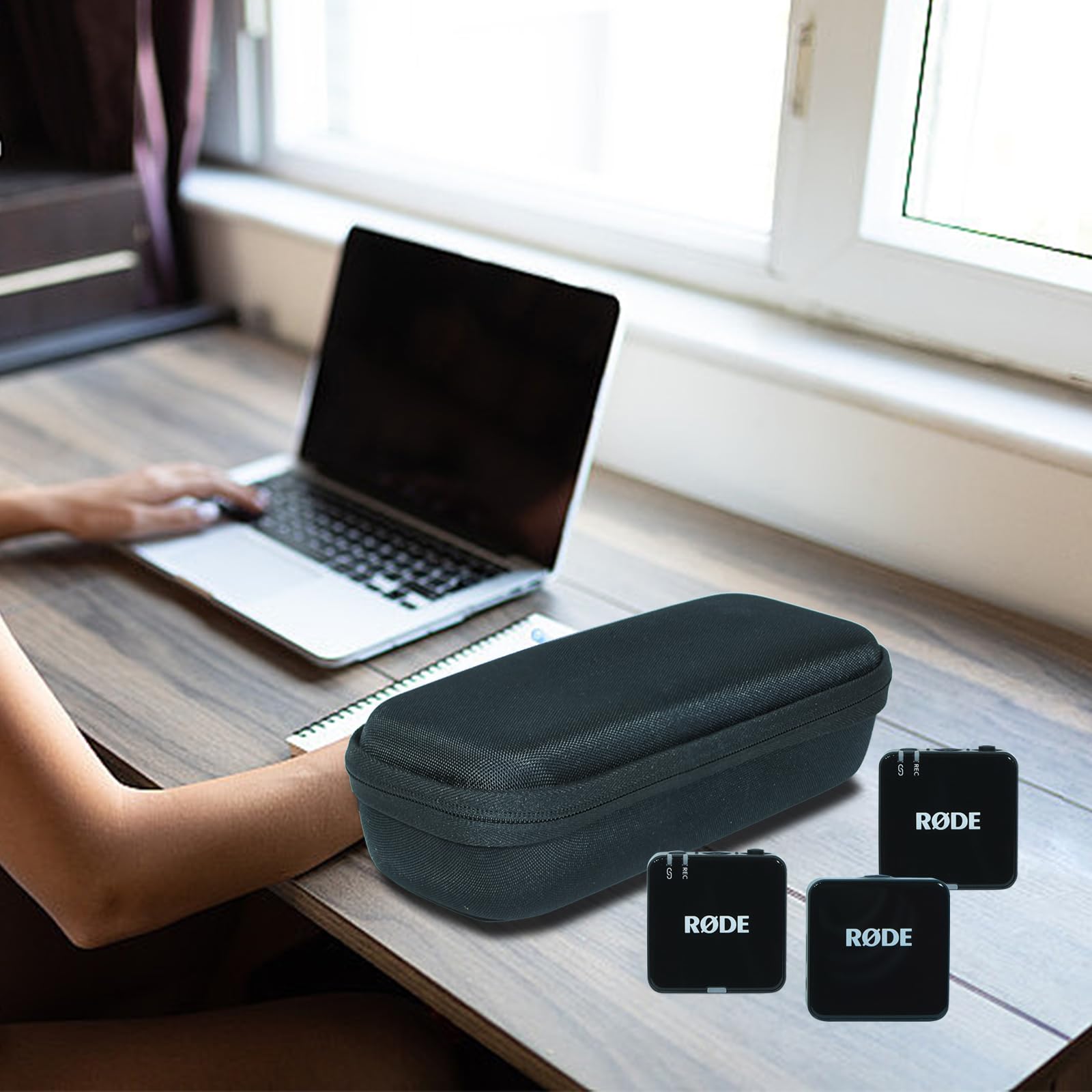 Funda compatible con micrófono inalámbrico RØDE Rode Wireless GO Gen 3/II compacto, negro (solo funda)