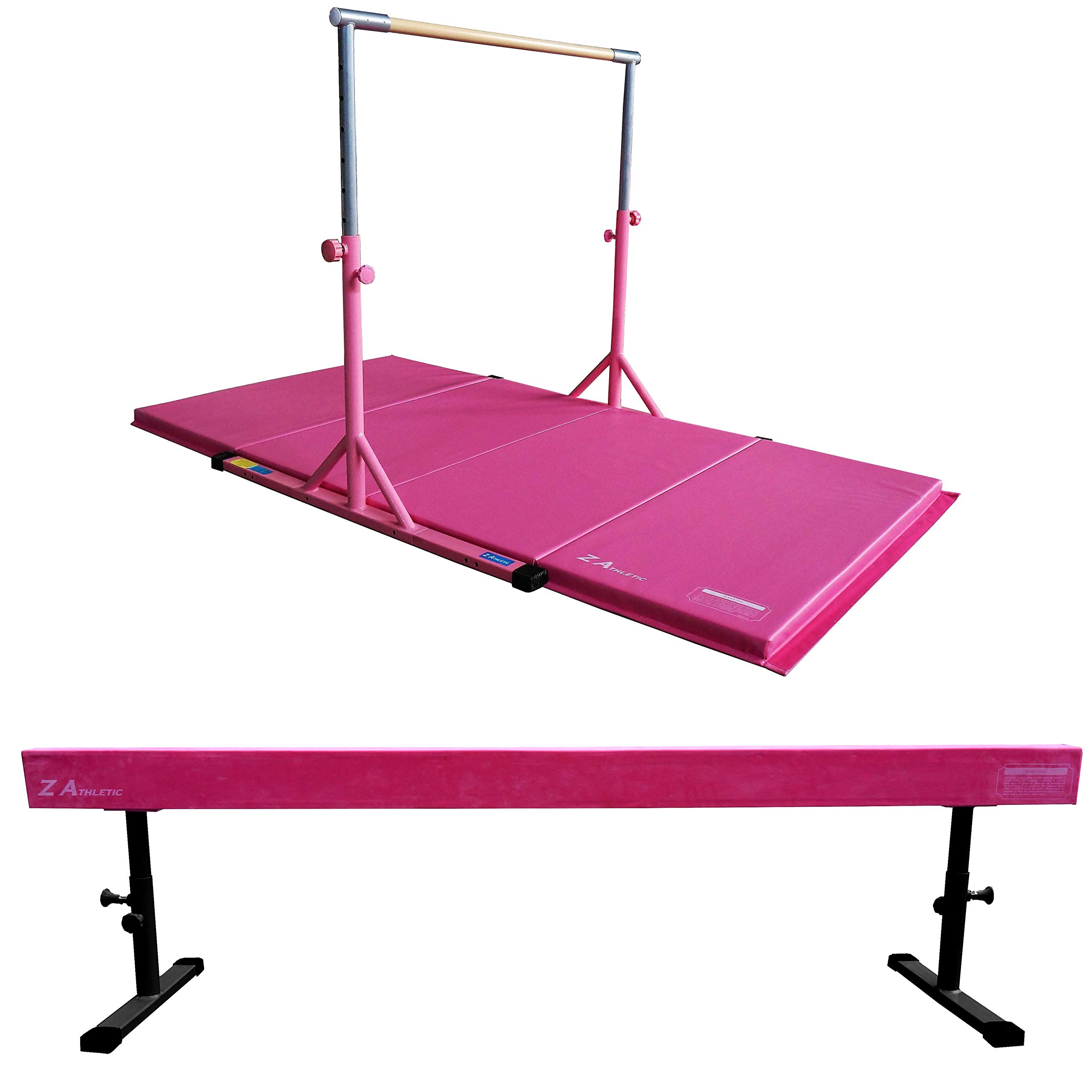 Buy Z Athletic Adjustable Kip Bar, 4ft x 8ft x 2in Gym Mat and Off
