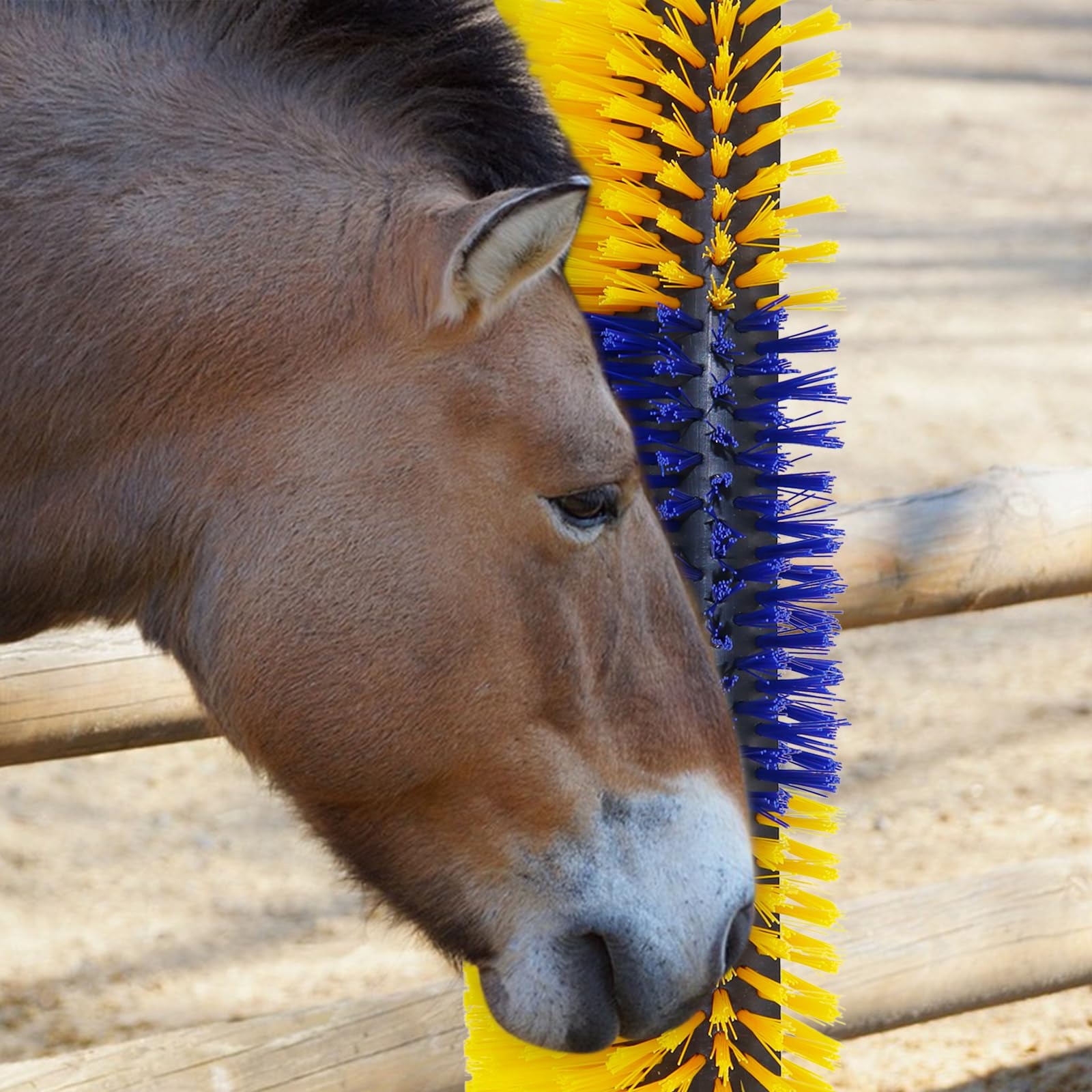 Brosse à gratter pour bétail, 44,5 x 20,8 cm, brosses pour le toilettage, brosse de vache, soulage les démangeaisons sur le dos du bétail, idéale pour cheval, élan, bétail, cochon, mouton