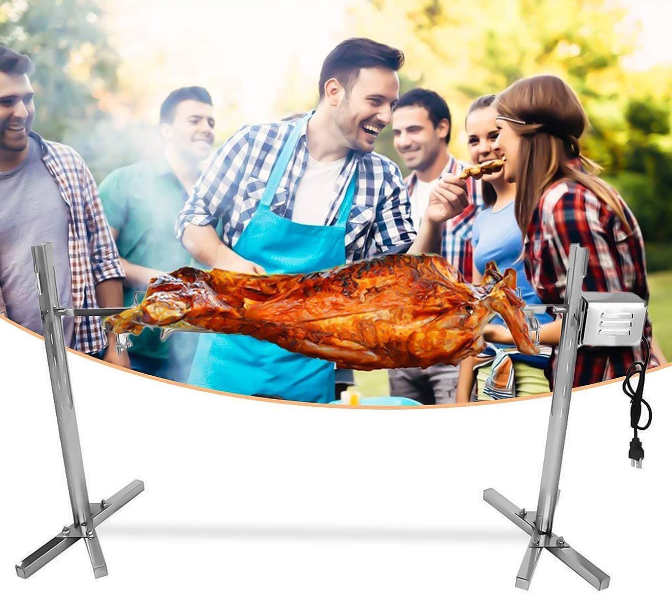 Girarrosto a carbone per arrosto - BBQ pollo agnello arrosto macchina per arrosto per picnic all'aperto campeggio (colore: stile 1)