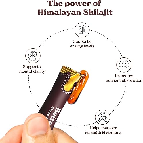 Miniatura 77 de Better Alt Palitos de shilajit puro del Himalaya con miel orgánica, azafrán Shilajit fácil de consumir 30 barras para impulso de energía y apoyo