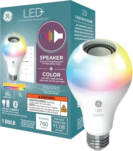 GE LED+ A21 LED Light Bulb, Indoor Color Changing Wireless