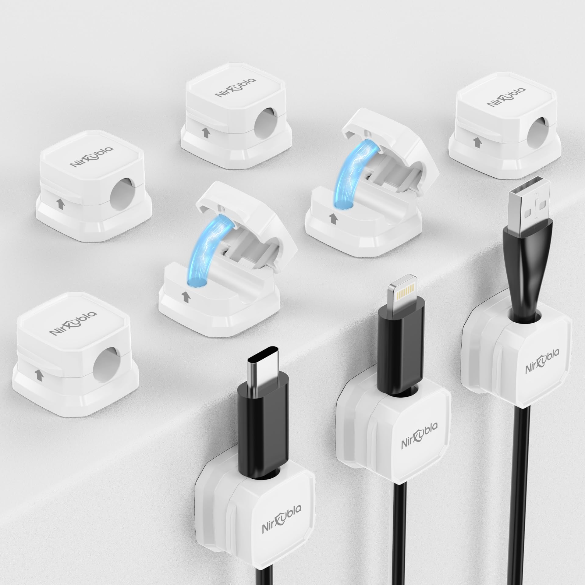 Amazon.com: [9 Pack] Magnetic Cable Clips,Easy to Adjust Cables or ...