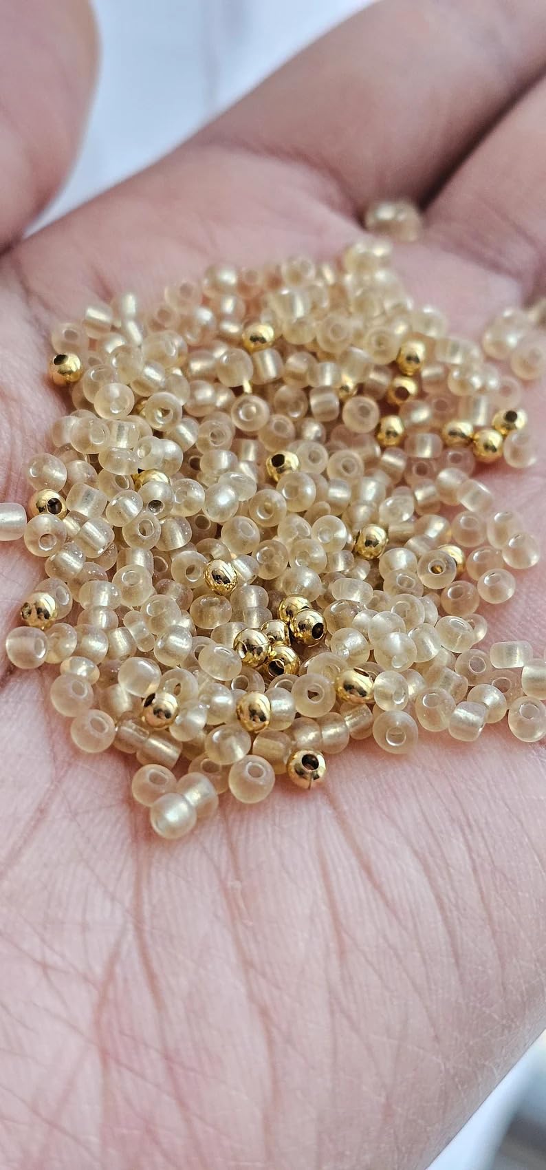 Beaditwearitloveit Small 24kt Gold Plated Loc Sprinkle Beads Mix, Braid Jewelry Dreadlock Accessories, Size 8/0 Dread Sprinkle Beads, Loc Jewelry (Sprinkles)