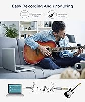 Vista 5 de Cable estéreo de 1/8 a 1/4 AkoaDa de 0.138 in a 0.250 in, cable de audio estéreo de 6.6 pies 0.250 in 1/4 pulgadas macho a 0.138 in 1/8 pulgadas