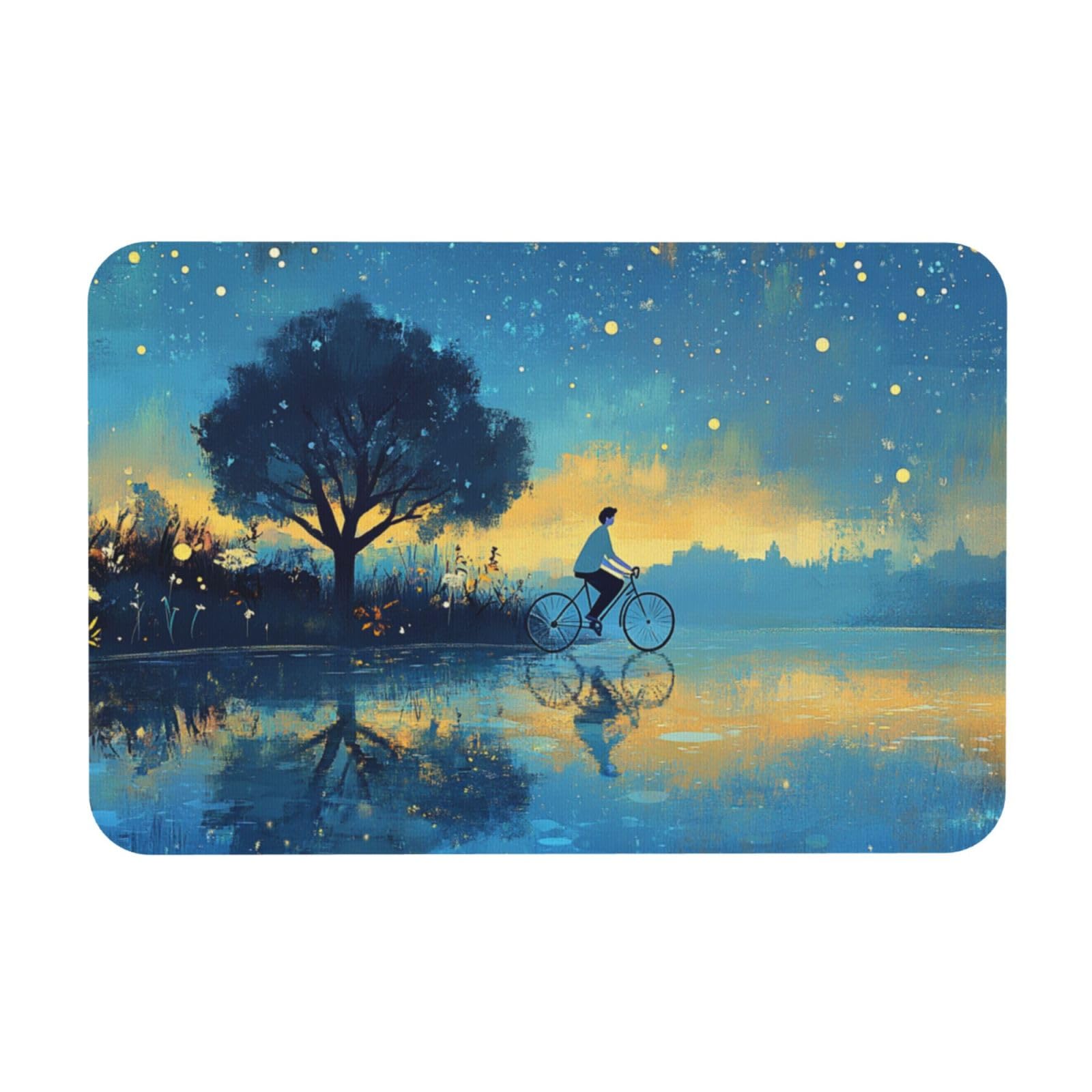 Tapis de Propreté Lavable Lac la Nuit Anti-Saleté 40x60cm pour Garder l'Entrée Propre