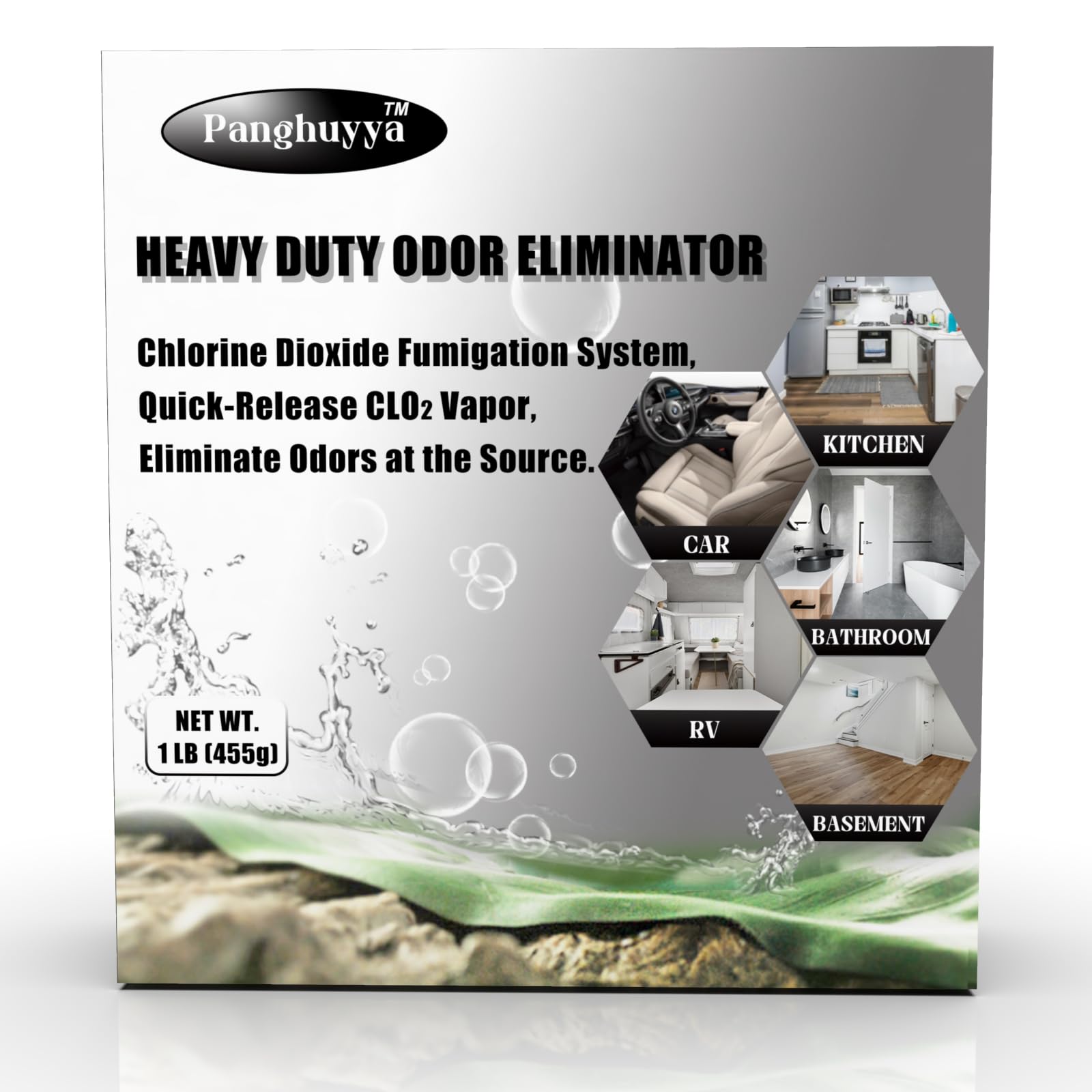 Car Deodorizer Odor Eliminator, Chlorine Dioxide Odor Removal, Fast-Release Clo2 Vapor Eliminate Odor for Car and Home, 100% Without Fragrance or Residue.