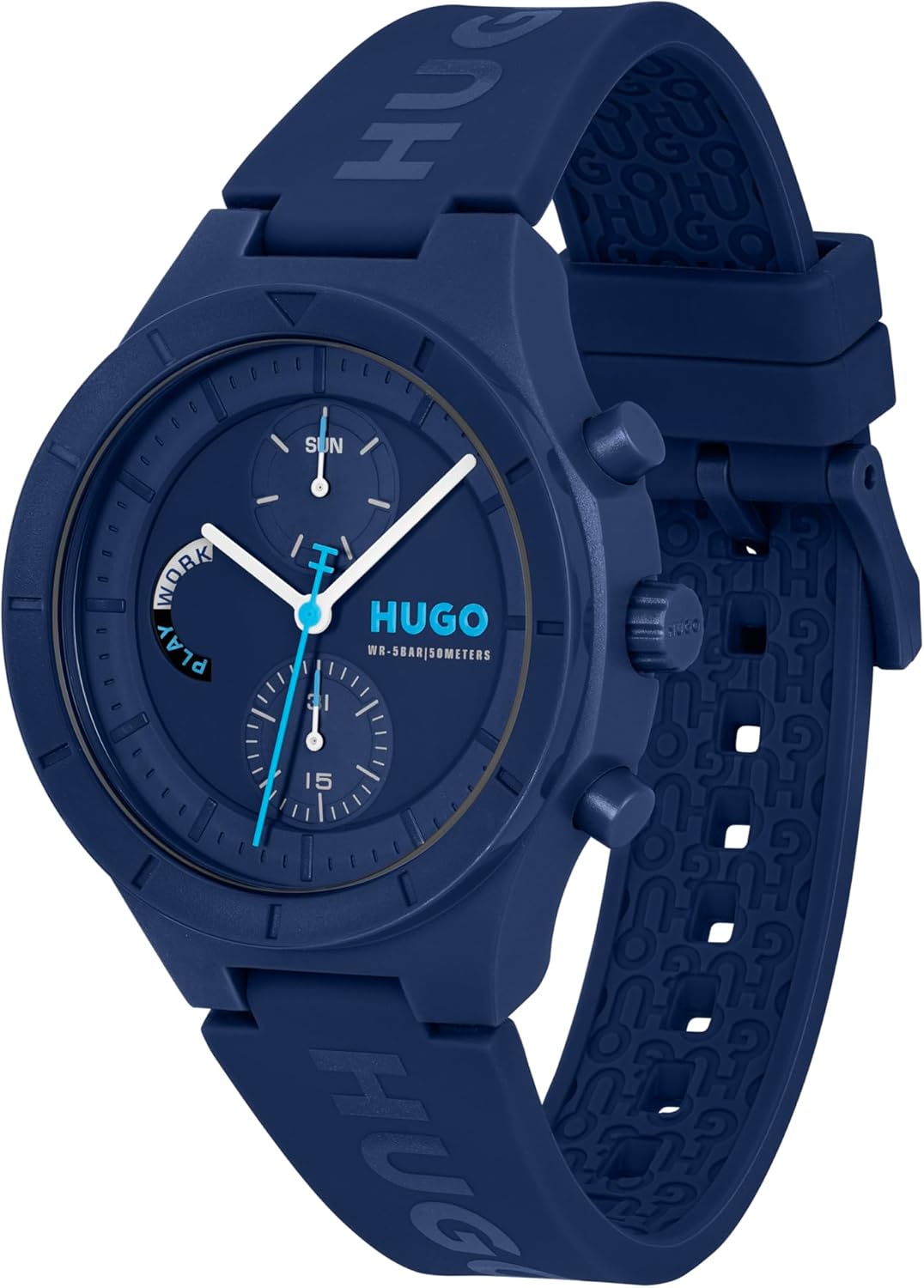 HUGO Men's #LIT Multi Watch – Lightweight TR90 Case, Multifunction Movement, Bold and Playful Design, Quartz Accuracy, Stylish Everyday Wear - Gift for Him - Image 2