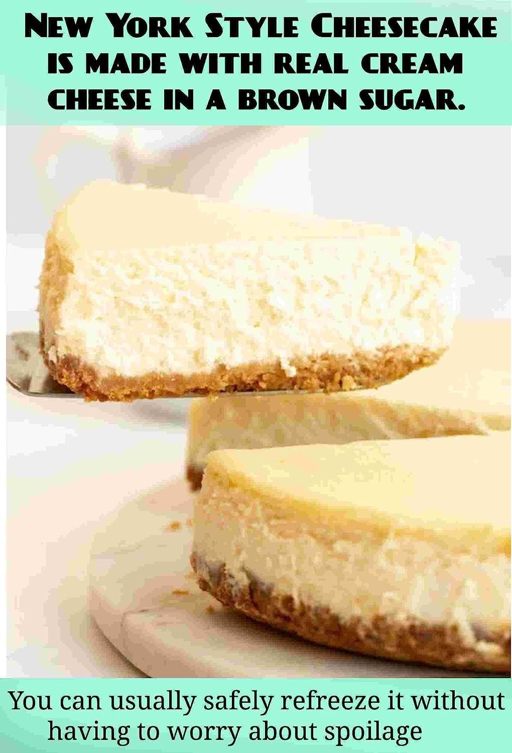 ANDY ANAND CHOCOLATIER Luxurious 9-Inch Gluten Free New York Cheesecake - Fresh California Cream Cheese, Freshly Baked, Velvety Rich & Silky Smooth Texture, All-Natural Ingredients, Rich & Silky Gourmet (2 lbs)