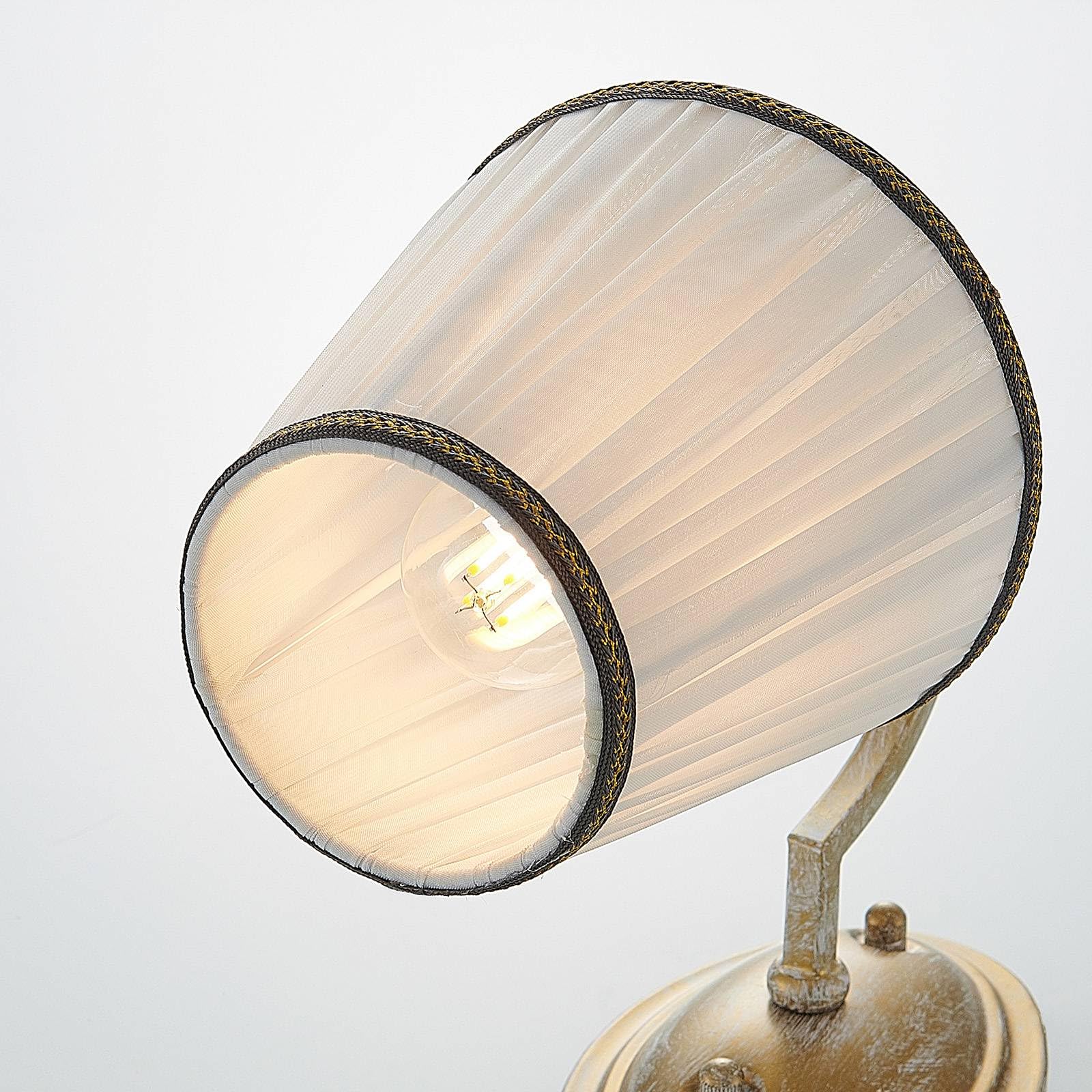 Lindby Textil Wandlampe altmessing, Wandleuchte innen IP20 Innenleuchte Wand 1x E14 ohne Leuchtmittel Wandbeleuchtung Wohnzimmer Esszimmer Flur