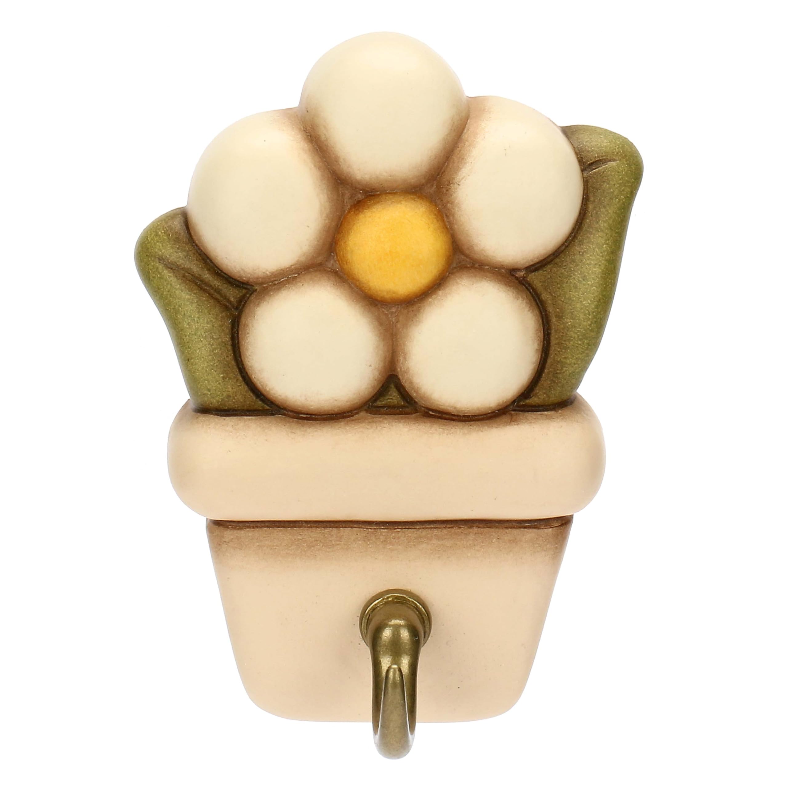 THUN - Single Tea Towel Holder - Ceramic - Country Bloom Collection - 15.5 x 1.8 x 7.3 cm