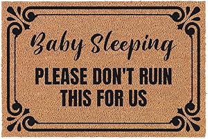 Baby Sleeping Please Do Not Disturb Non-Slip Cozy Welcome Mat