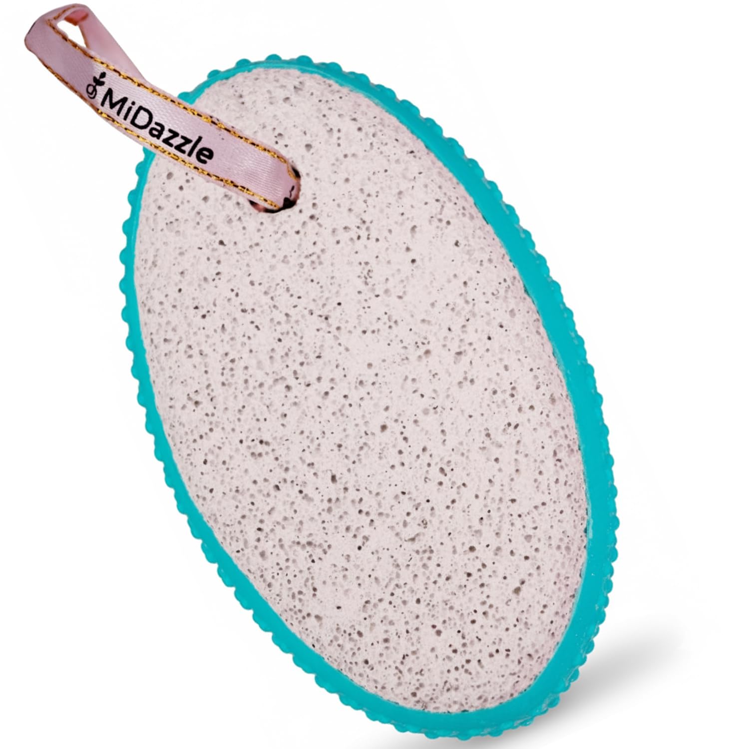Midazzle Oval Shaped Pumice Stone with Grip - Large (White)