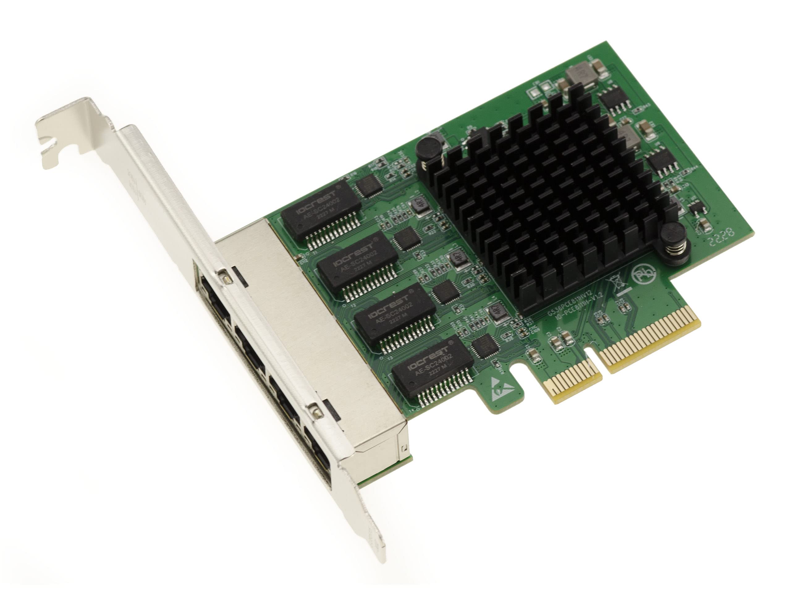 Carte Réseau PCIe 4 Ports Gigabit Ethernet – Contrôleur LAN Realtek RTL8111H