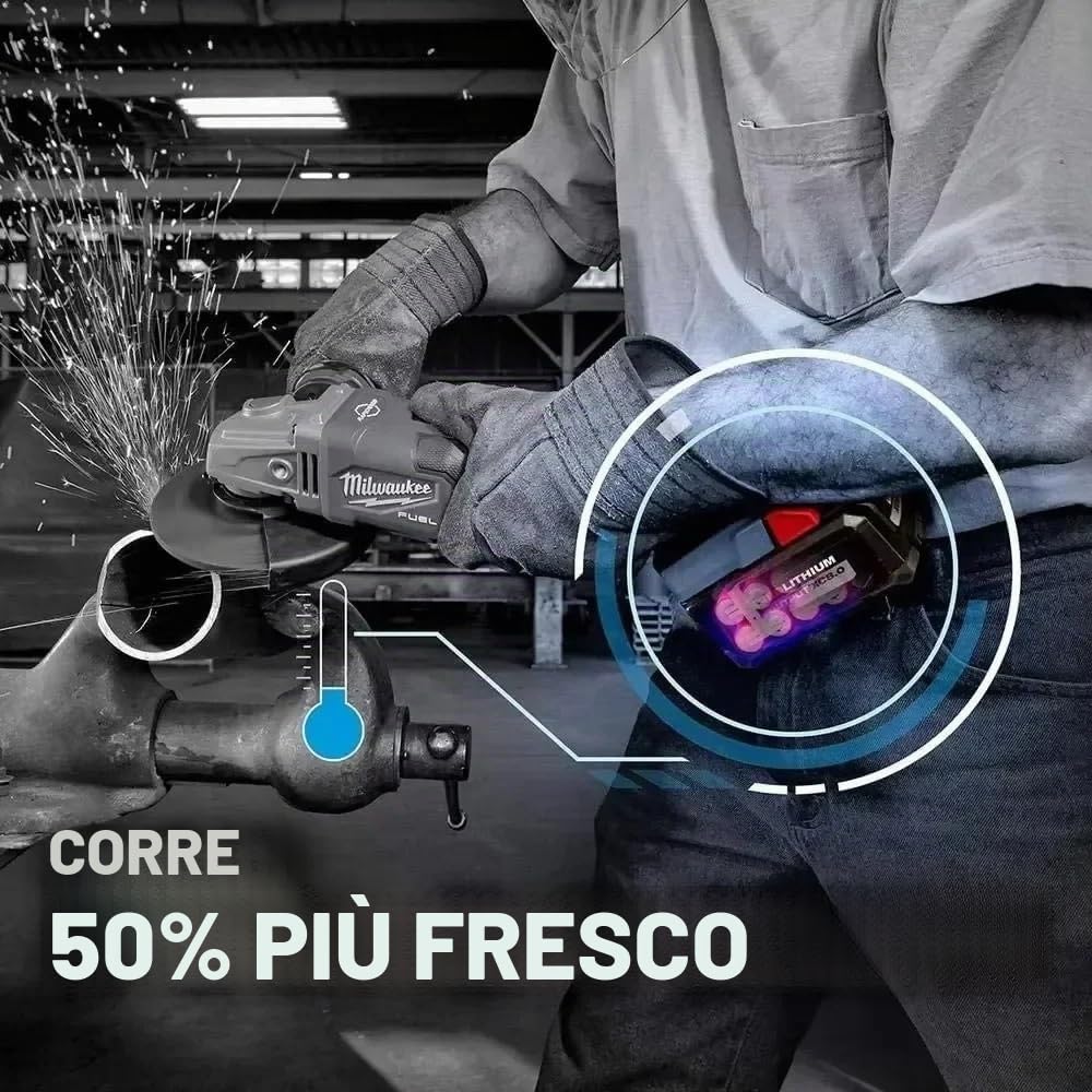Compatibile con Milwaukee M18 48-11-1815 48-11-1850 2646-20 2642-21ct servizio M18 XC Caricabatteria positivo for batteria al litio 18V 12000mAh(MWQ 12A)