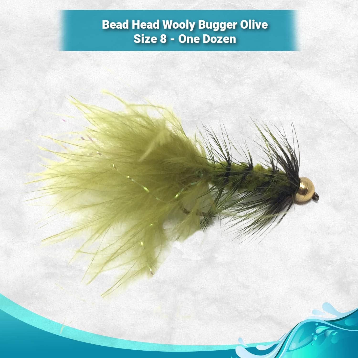 Feeder Creek Wooly Bugger Fly Fishing Flies for Trout, Bass and Salmon- 12pc Handmade Wet Flies for Freshwater Fishing in Various Patterns/Colors : Sports & Outdoors