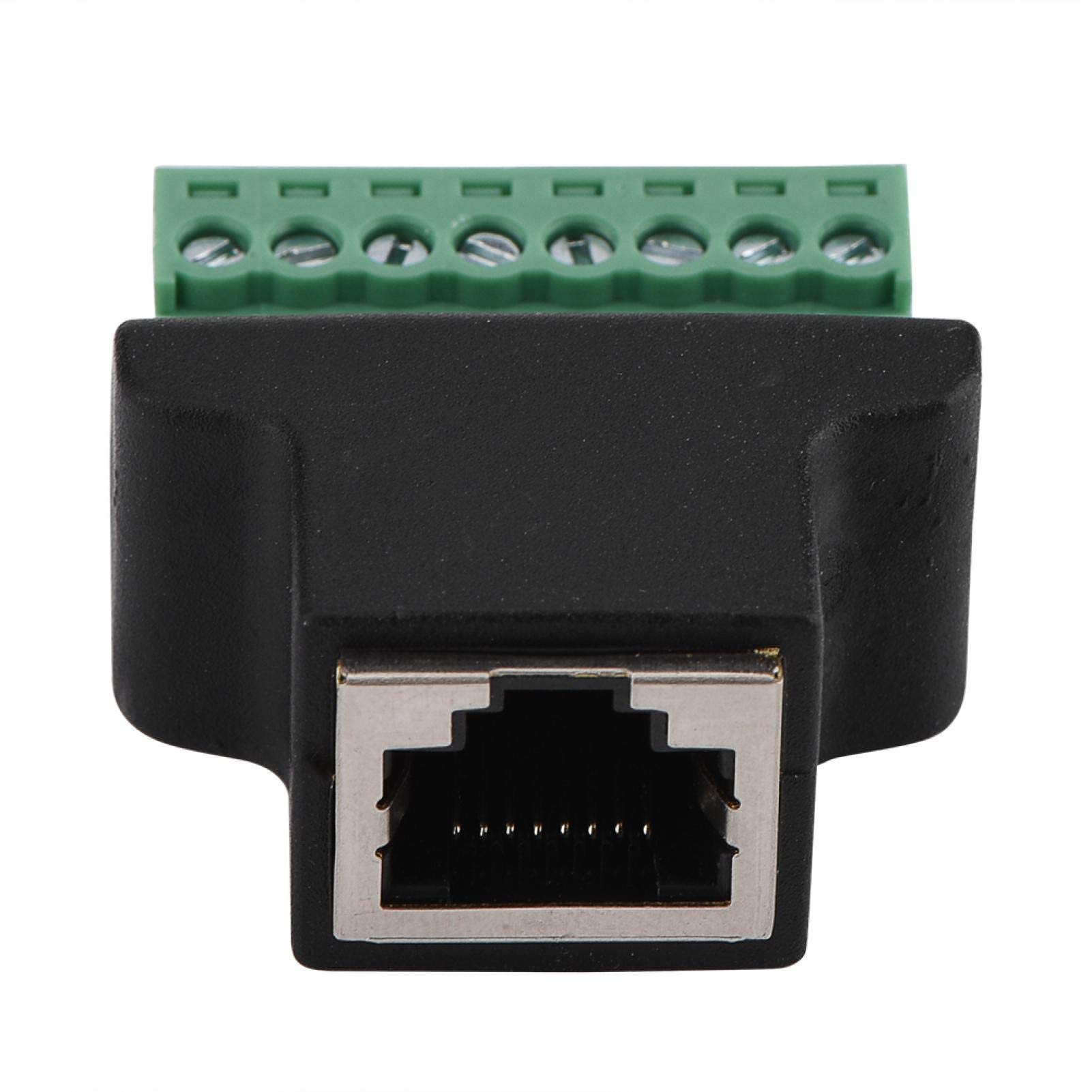 FTVOGUE Ethernet RJ45 Bullone femmina da avvitare Terminale 8 pin CCTV Connettore DVR digitale Adattatore Presa rete Prolunga per prolunga