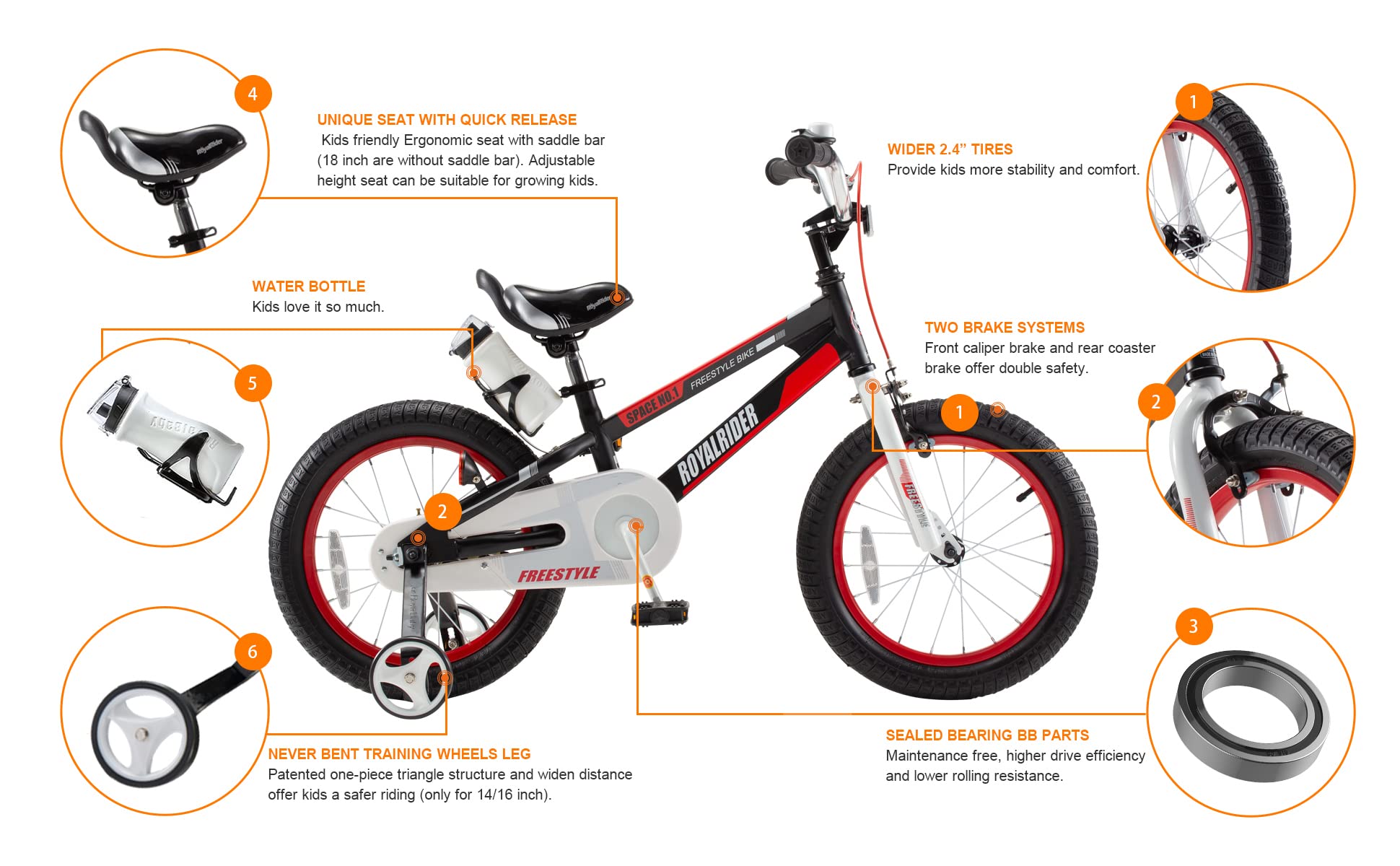 Royalbaby Boys Bike Freestyle Premium 