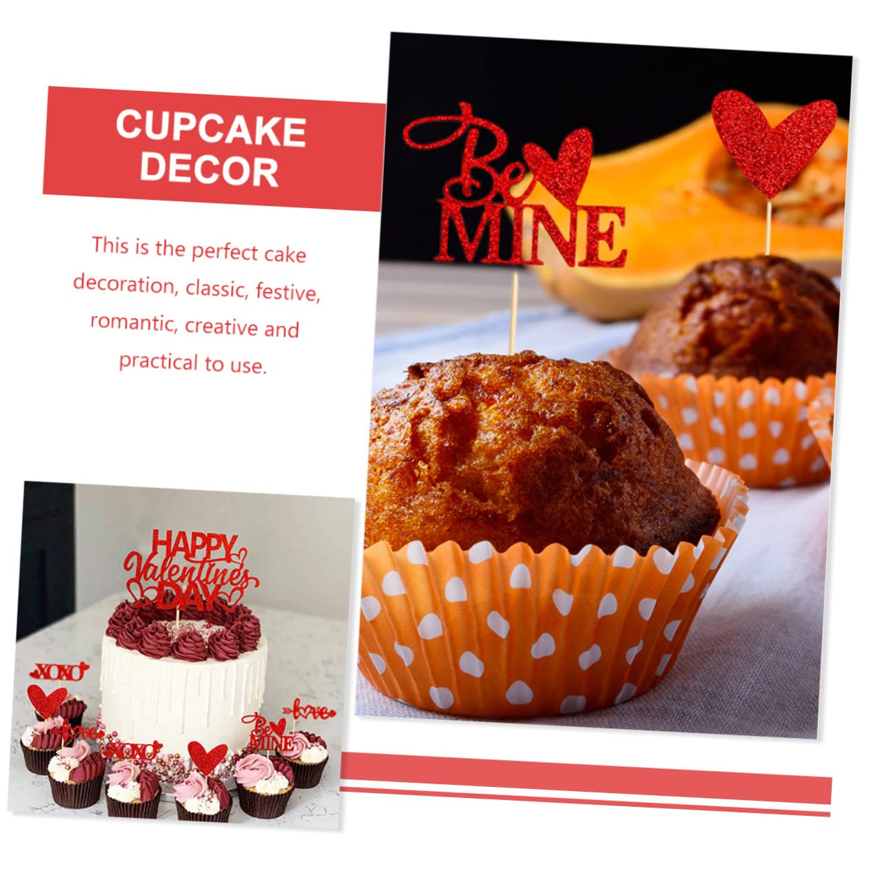 Abaodam 200stücke Valentinstag Kuchendekorationen Herz Cupcake Topper Romantische Dessert Picks Für Hochzeiten Und Valentinstag Feiern Hochwertigem Für Festliche Anlässe