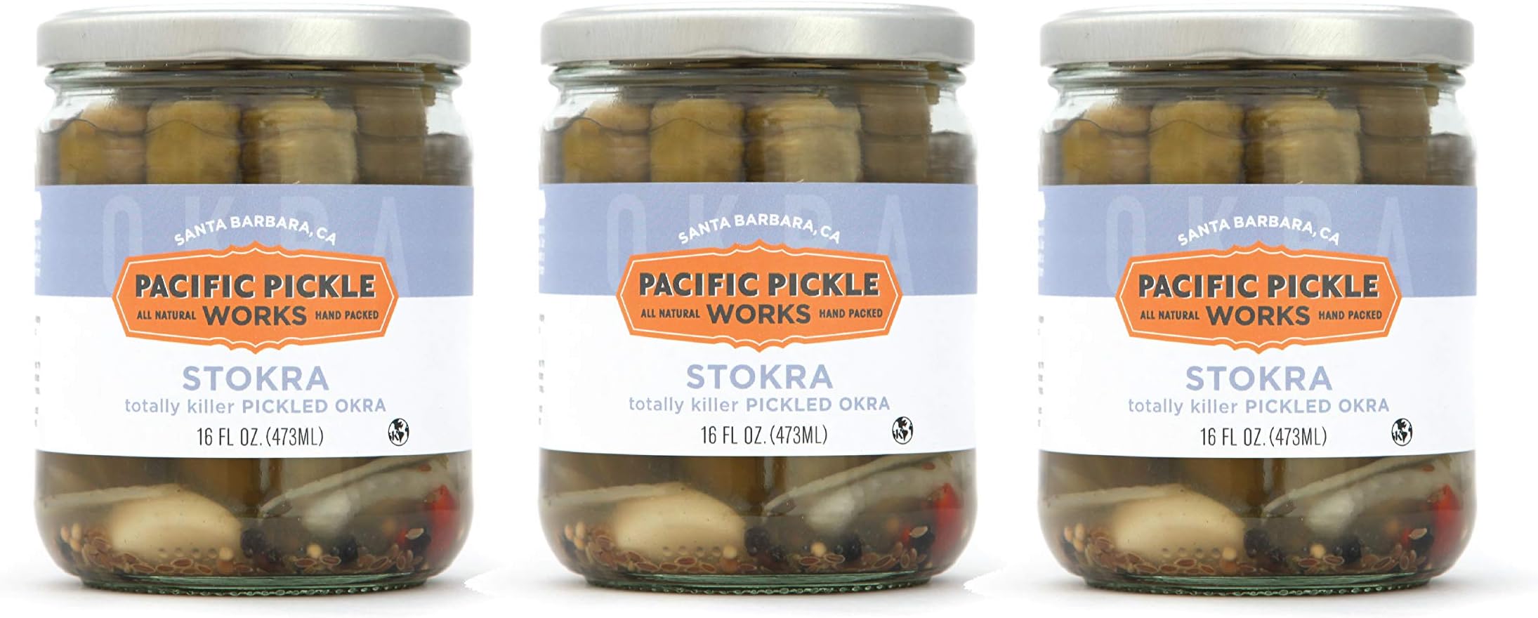 Stokra (3-pack) - Pickled okra 16oz