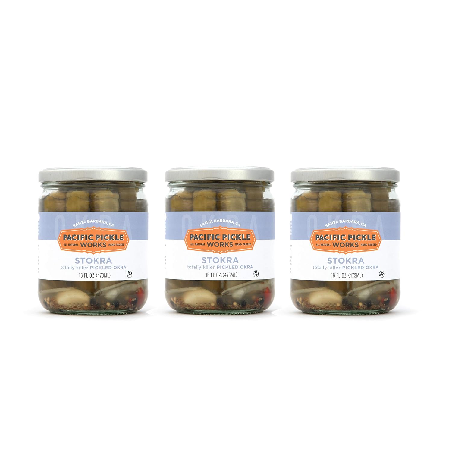 Stokra (3-pack) - Pickled okra 16oz
