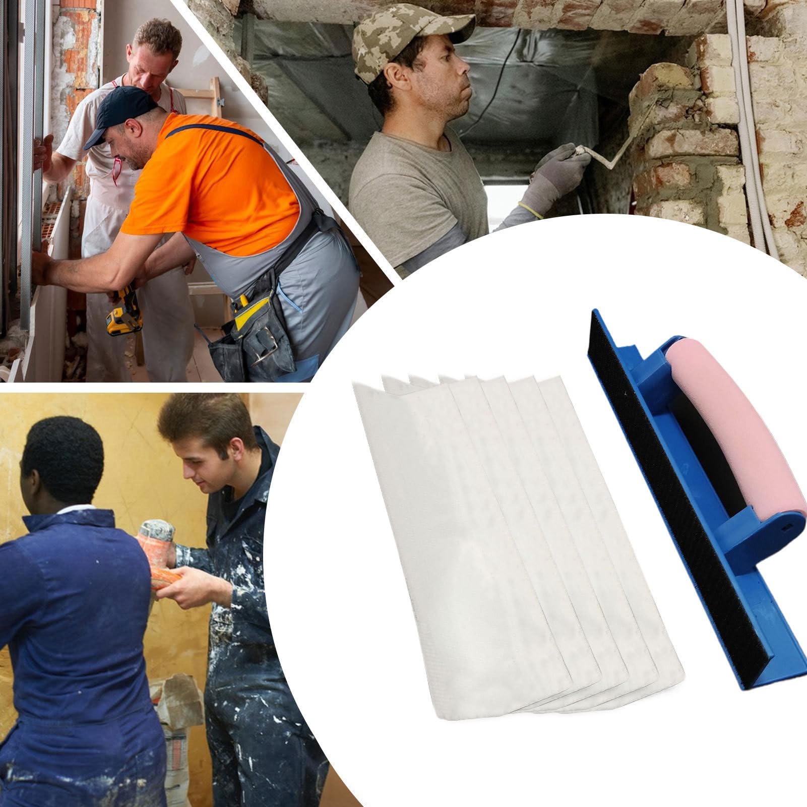 Taco Lijador Manual Set 50 Lijas Ligero Manual | Bloque lijador manual Para Proyectos de Carpintería, Manualidades DIY en Casa, Preparación de Pared, Restaurar Muebles y