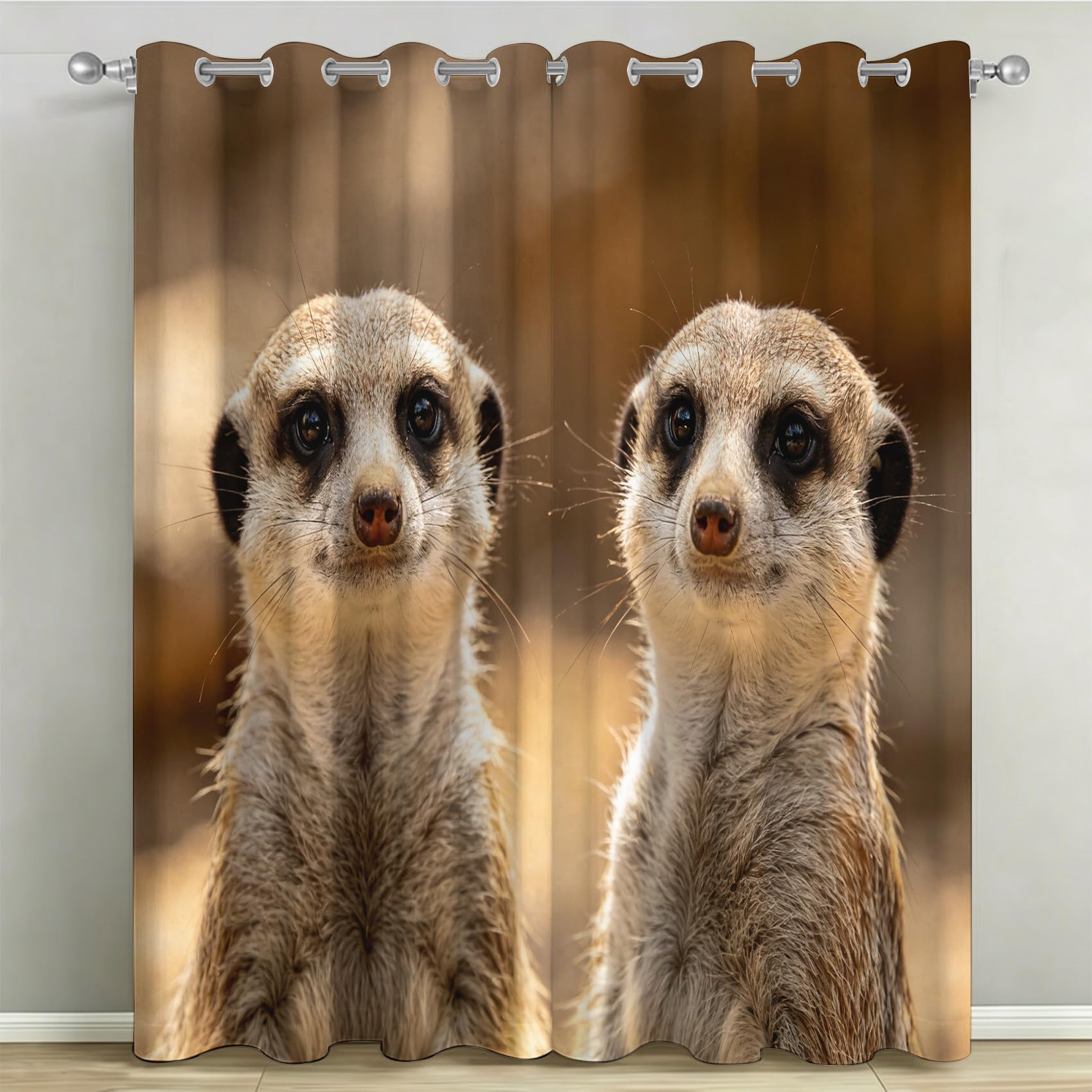 Rideaux occultants suricate opaques pour bloquer la lumière et isoler les fenêtres du froid