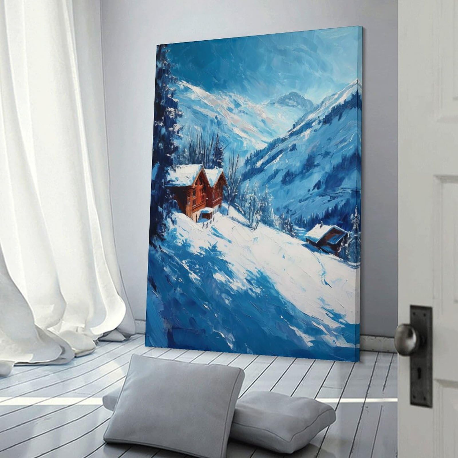 Junmoney Home Decor Wall Art Mountain Retreat, 20x30inch(50x75cm), for Gallery Wall Decor And Room Displays, An Easy Match for Collected Prints