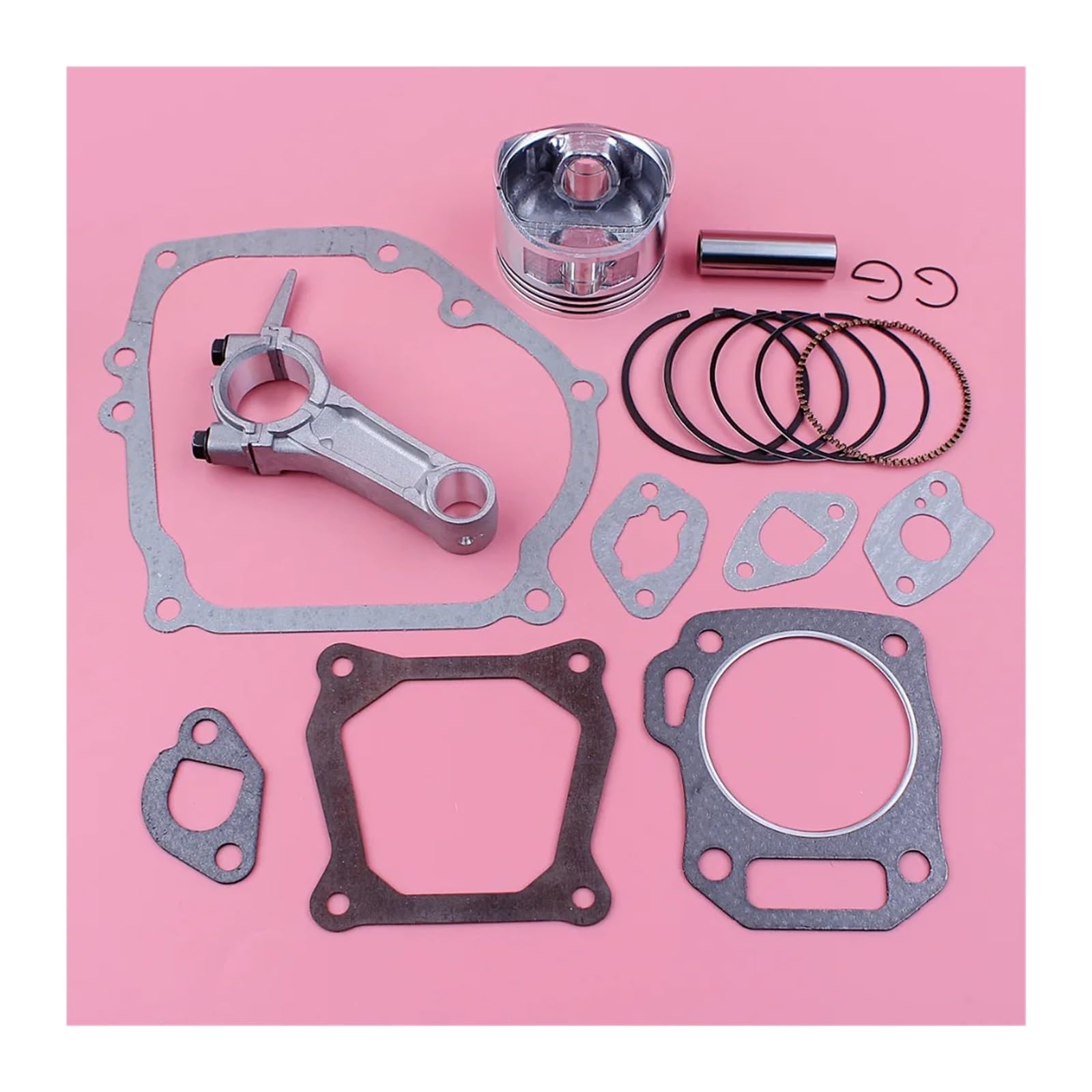 Kit Completo de Juntas de biela y pistón de 68 mm for Motor GX160 de 6,5 HP, Repuesto for cortacésped.