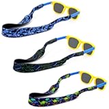 Eyeglass Strap for Kids, No-Tail Adjustable Glass Retainers for Boys & Girls, Floating Sunglass Lanyard for Children