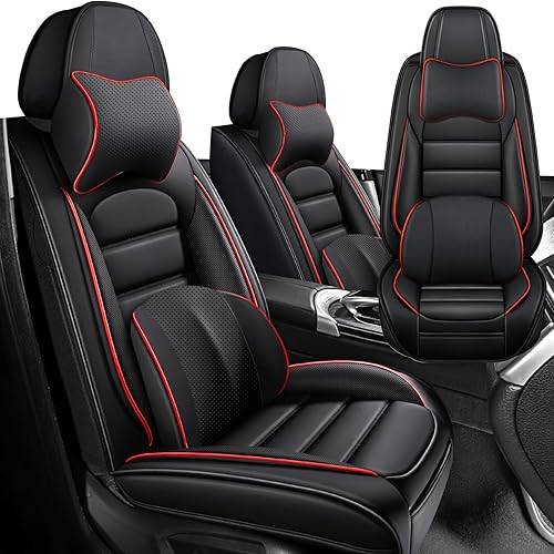 Iceleather Fundas de asiento de automóvil de lujo para GMC Sierra 1500 2005-2023, impermeables, suaves, transpirables, de piel sintética, con