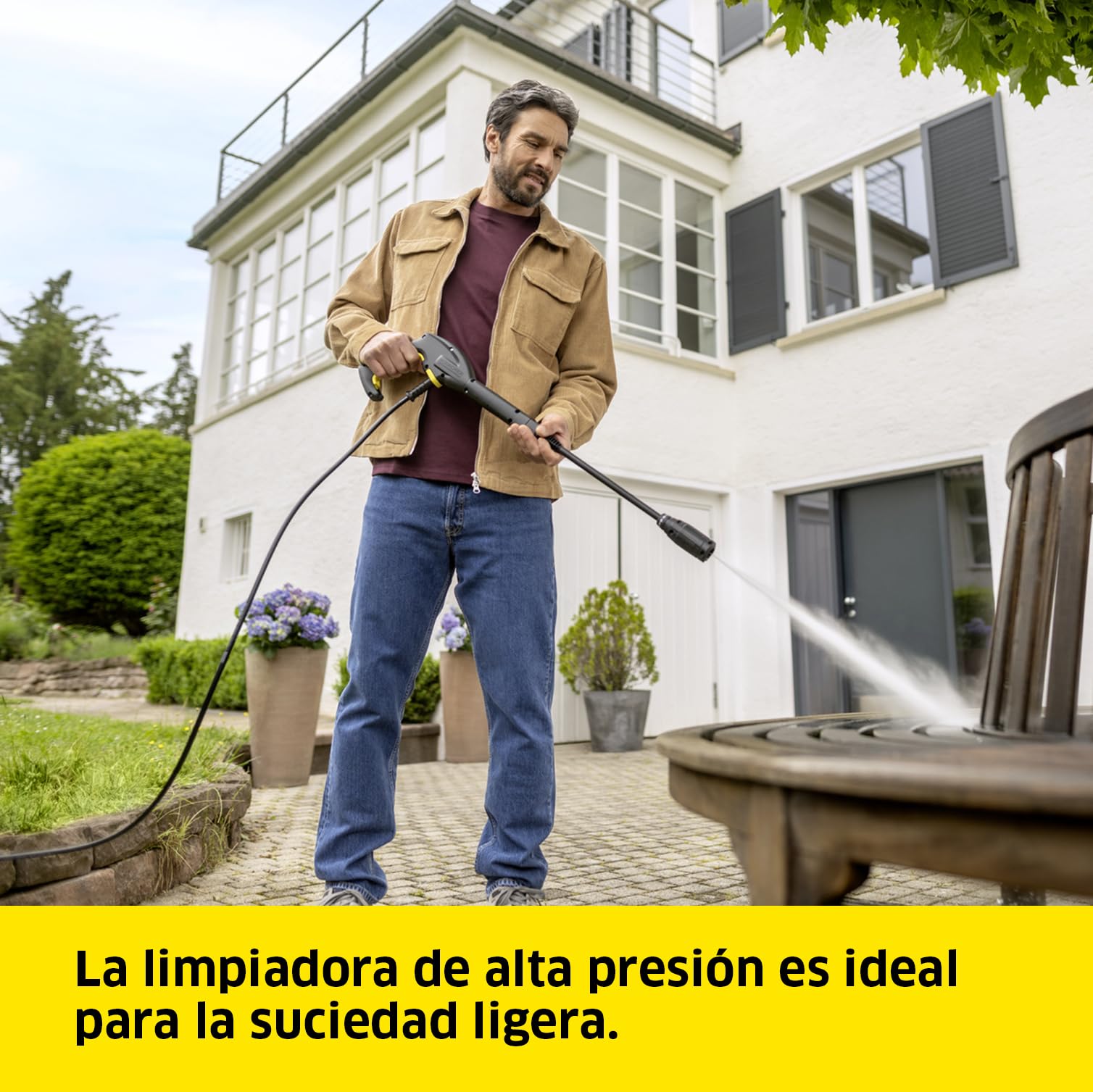 Kärcher Hidrolimpiadora K 3 Horizontal Plus Home, presión: 120 bar, caudal: 380 l/h, rendimiento: 25 m²/h, filtro agua, 6,1kg, pistola y manguera de alta presión, boquilla turbo, lanza, kit para hogar