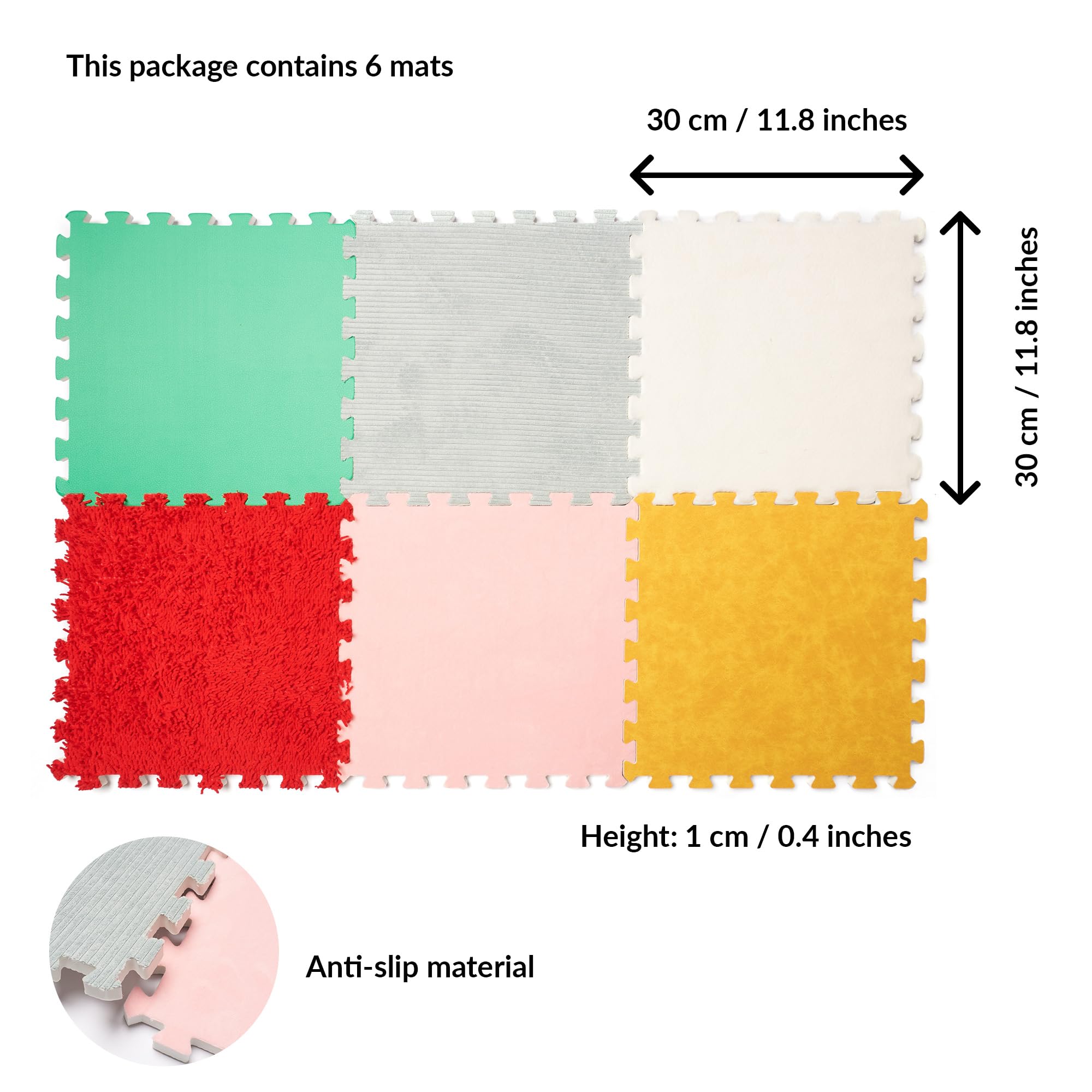 Tapis Sensoriel Puzzle | Tapis Enfants Autistes | Tapis Sol Sensoriel Emboîtable | Exploration Multisensorielle | Tapis De Massage Sensoriel | Jouets Sensoriels, Tactiles | Tapis Orthopédique (Set 2