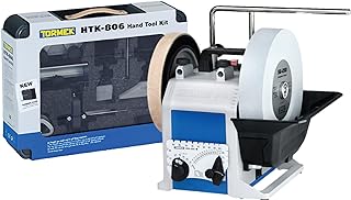 Tormek T-8 Hand Tool Kit (Tormek T-8 Original + Tormek HTK-806 Hand Tool Kit) - sharpener that includes all the necessary jigs for knives, axes, scissors, and carving tools (US Version) - Buy now